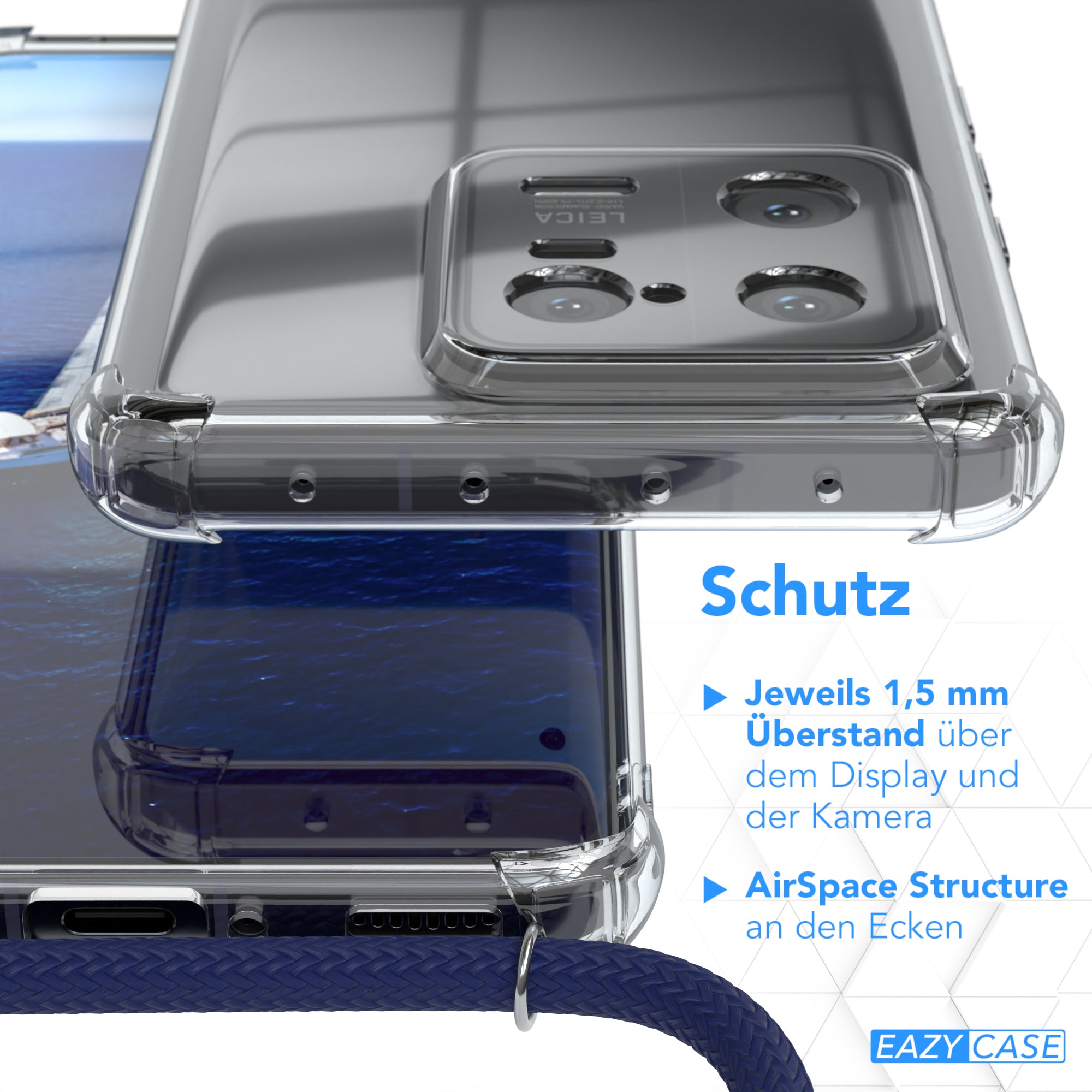 Xiaomi 13 Pro transparente Hülle + Kordel