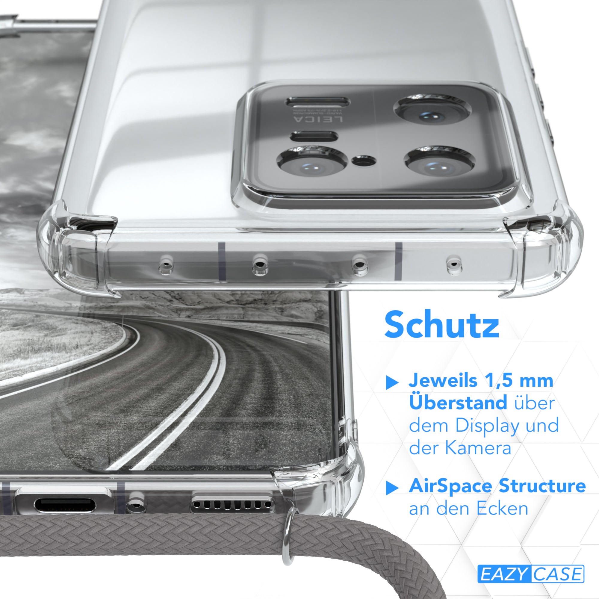 Xiaomi 13 Pro transparente Hülle + Kordel