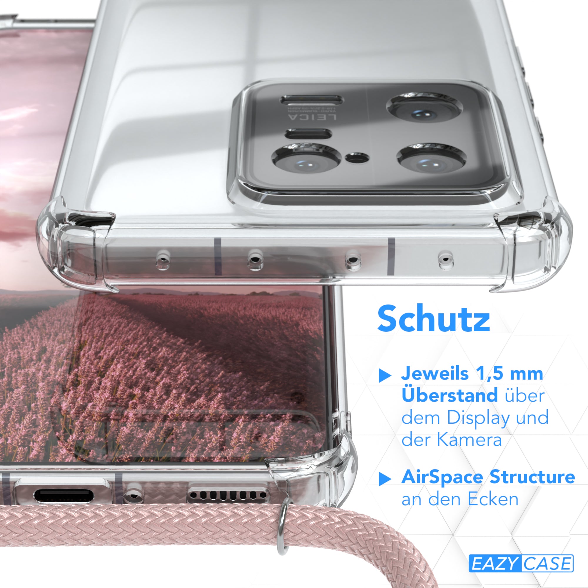 Xiaomi 13 Pro transparente Hülle + Kordel