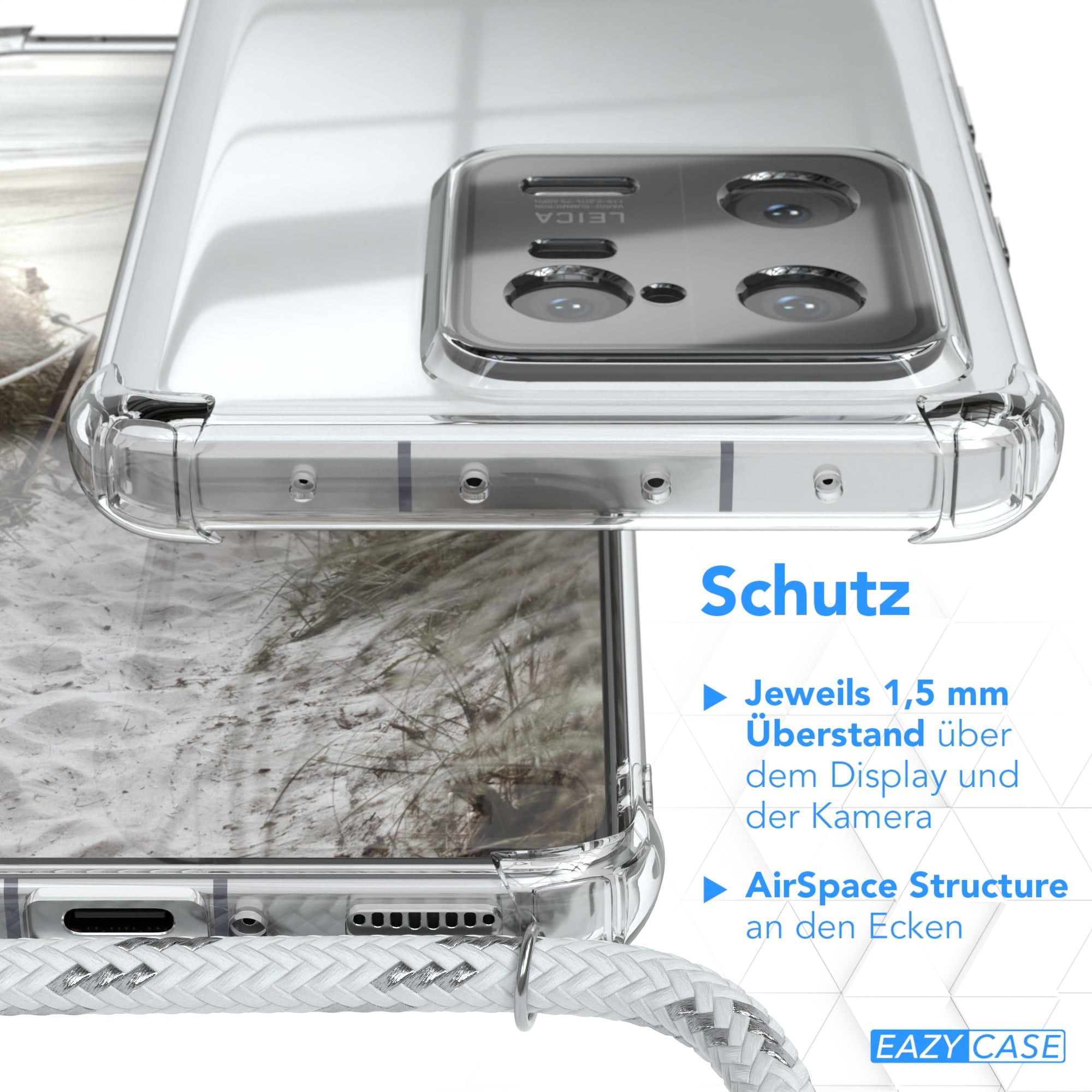 Xiaomi 13 Pro transparente Hülle + Kordel