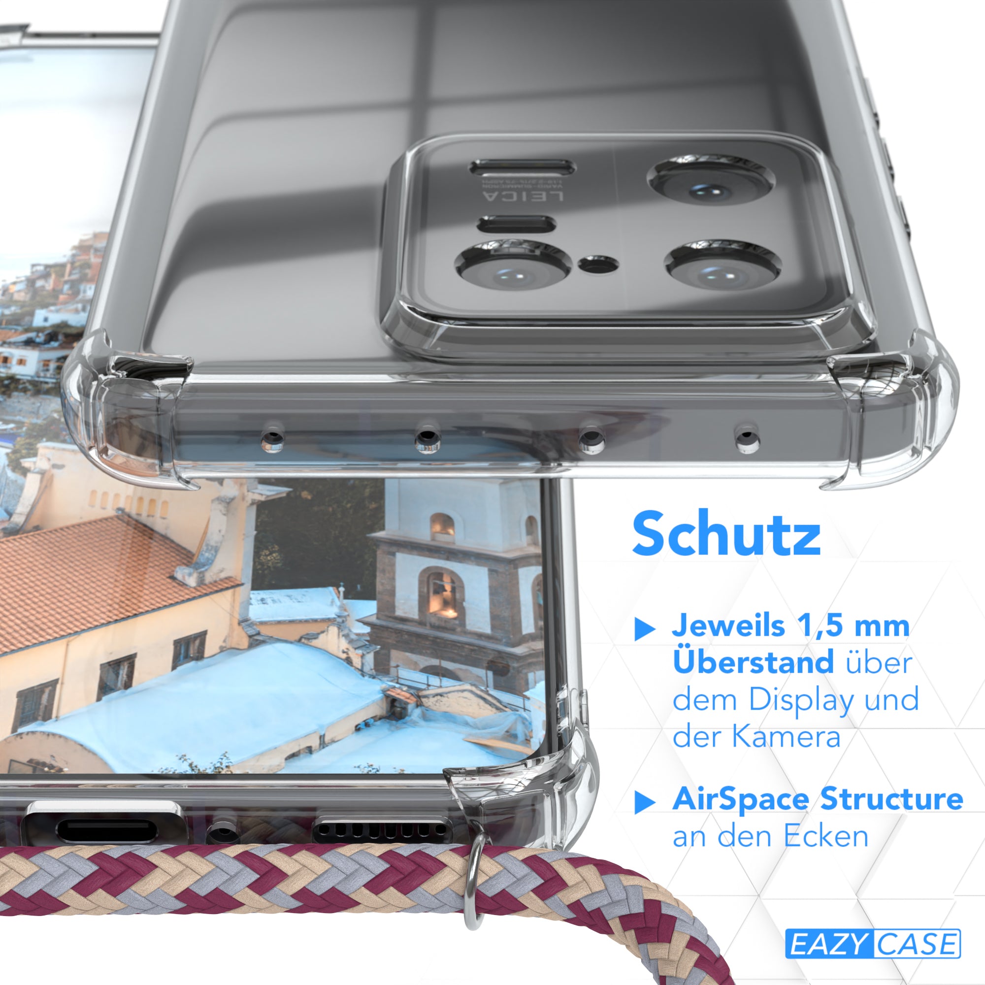 Xiaomi 13 Pro transparente Hülle + Kordel