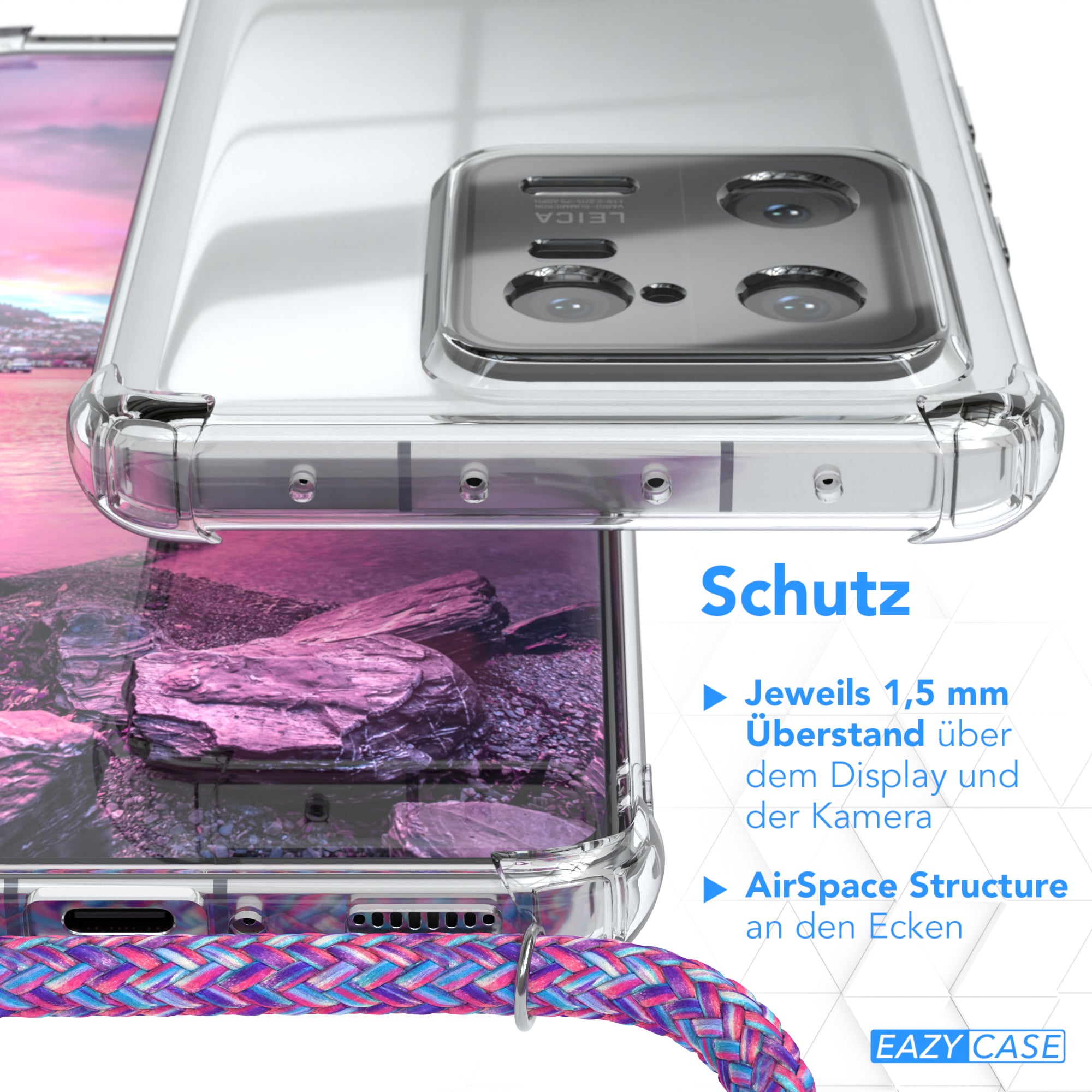 Xiaomi 13 Pro transparente Hülle + Kordel
