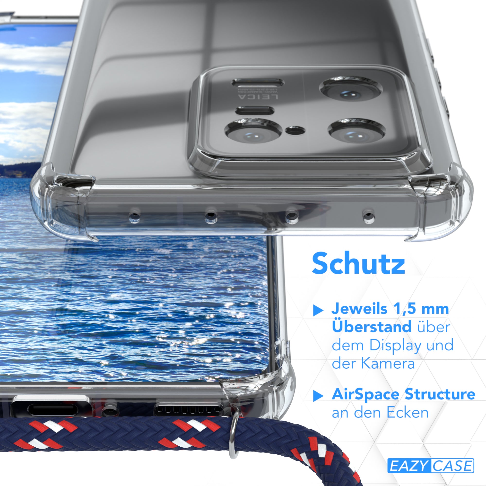Xiaomi 13 Pro transparente Hülle + Kordel