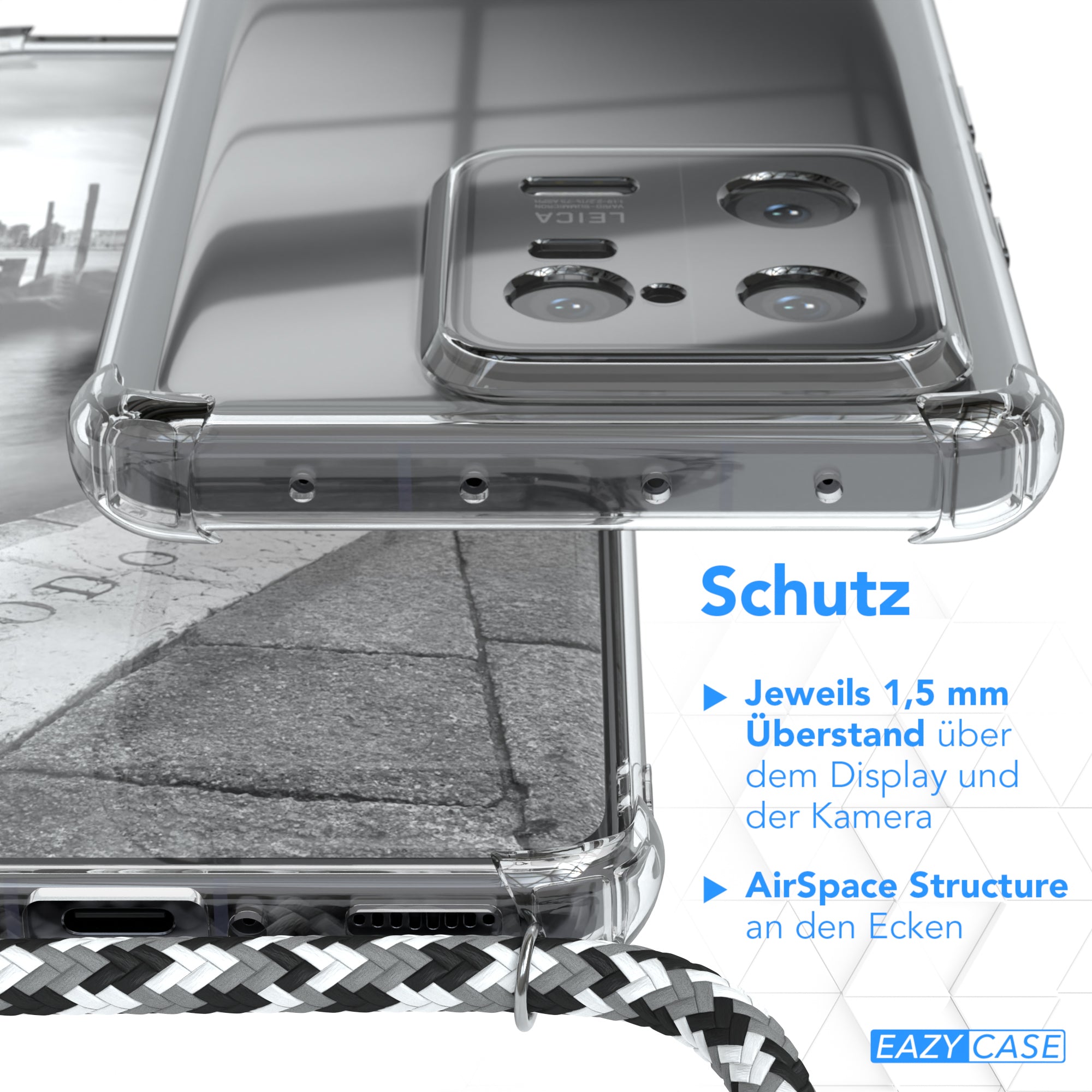 Xiaomi 13 Pro transparente Hülle + Kordel