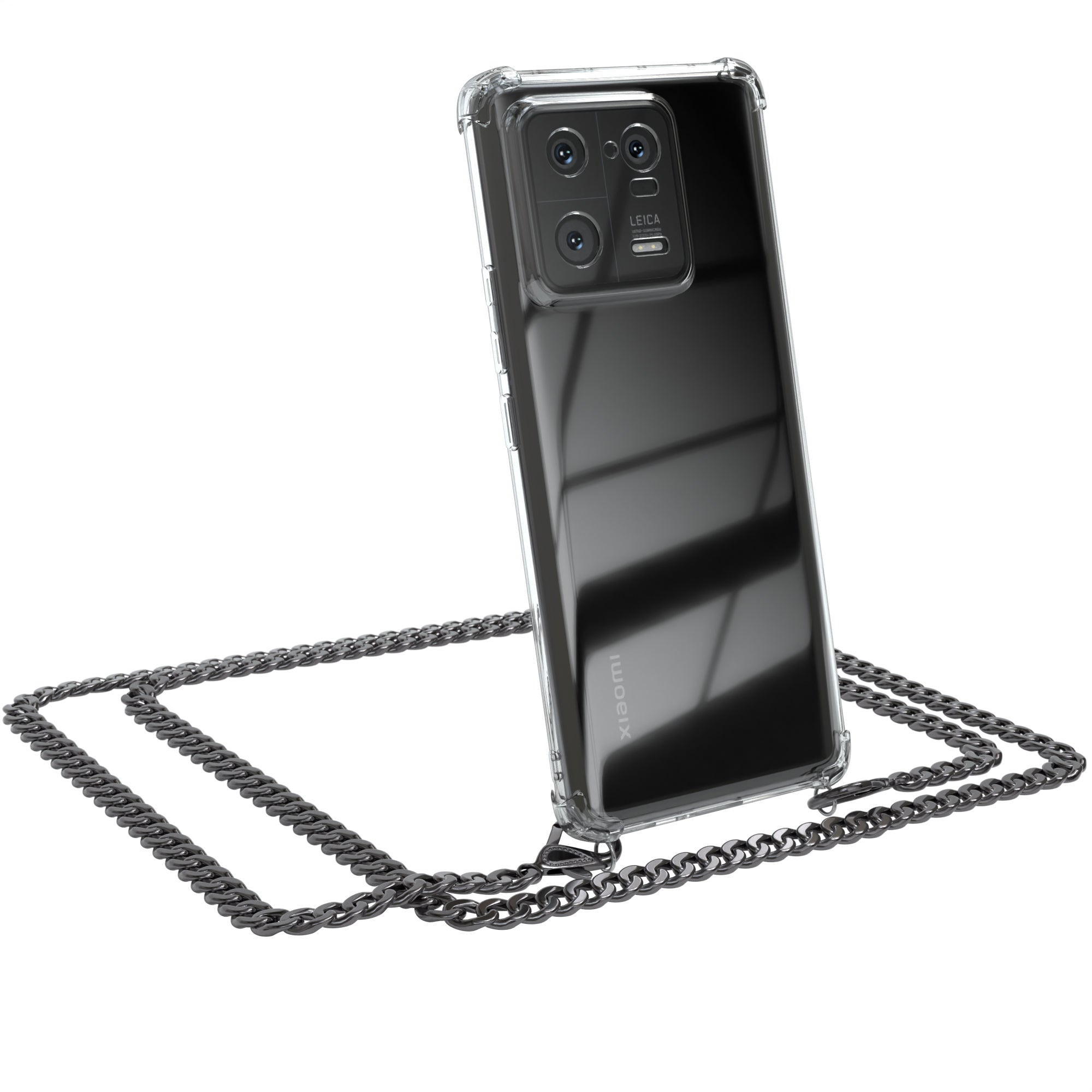 Xiaomi 13 Pro Hülle mit Metallkette + Schwarze Kordel