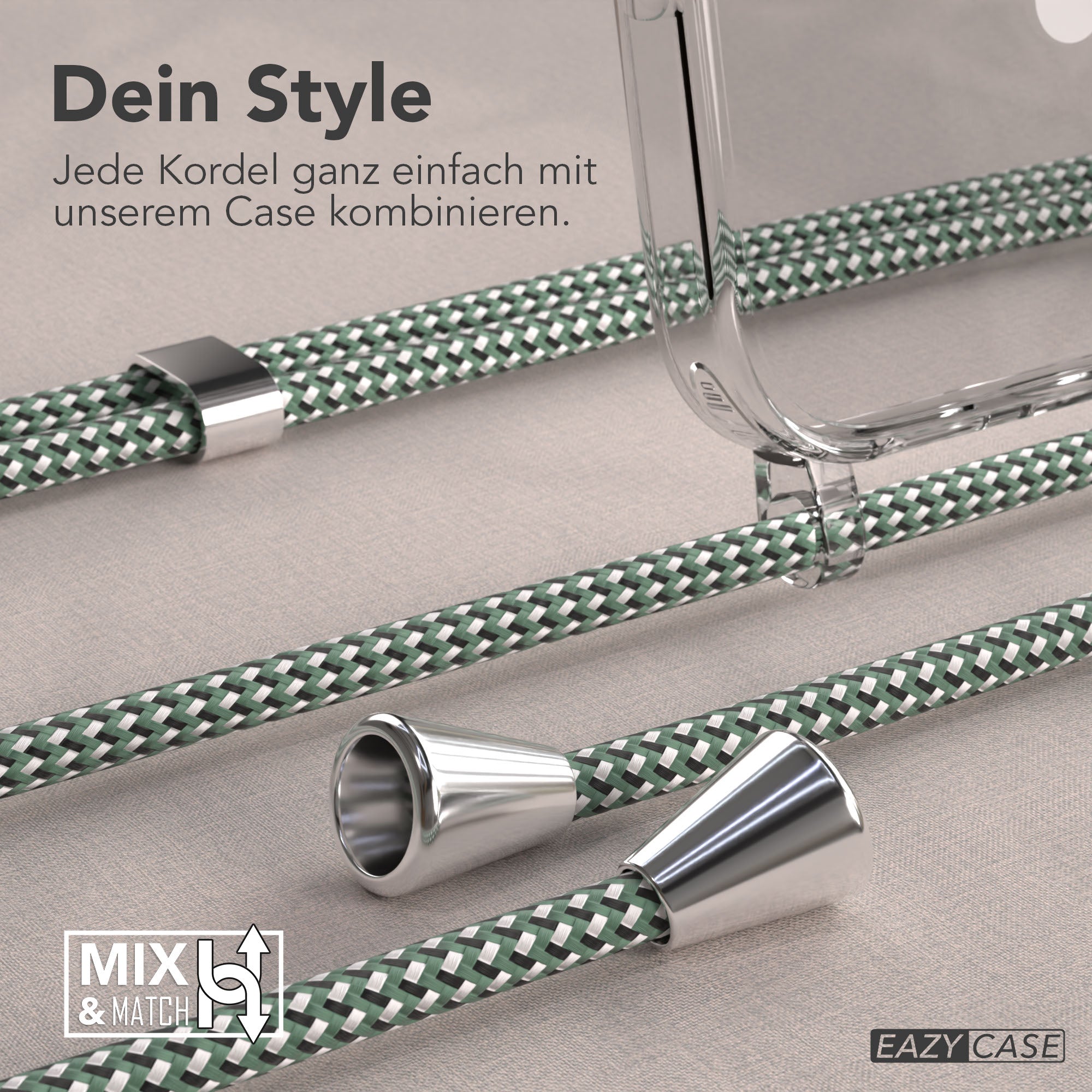 Universal Handykette einzeln verstellbar mit abnehmbaren Endstücken EAZY CASE