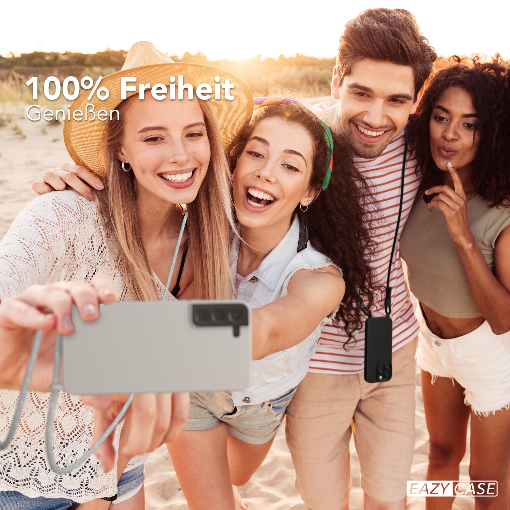Galaxy S22 Plus 5G Silikonhülle + Kordel