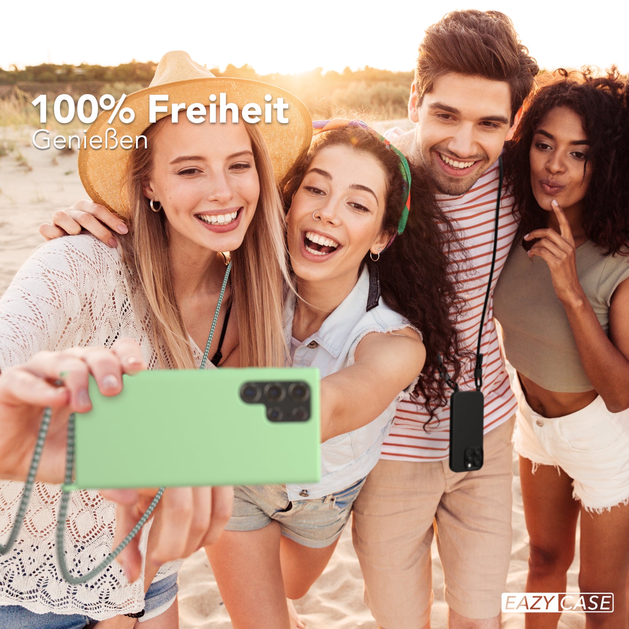 Galaxy S22 Ultra 5G Silikonhülle + Kordel