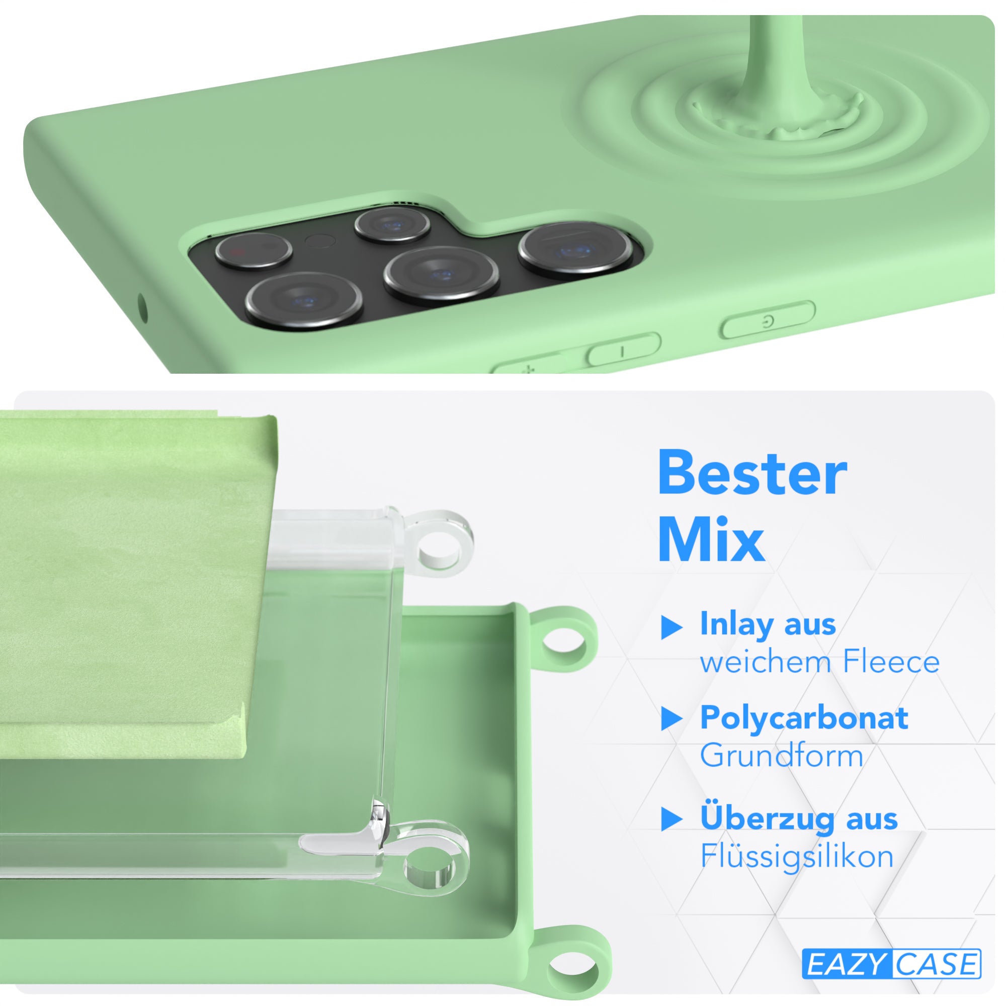 Galaxy S22 Ultra 5G Silikonhülle + Kordel