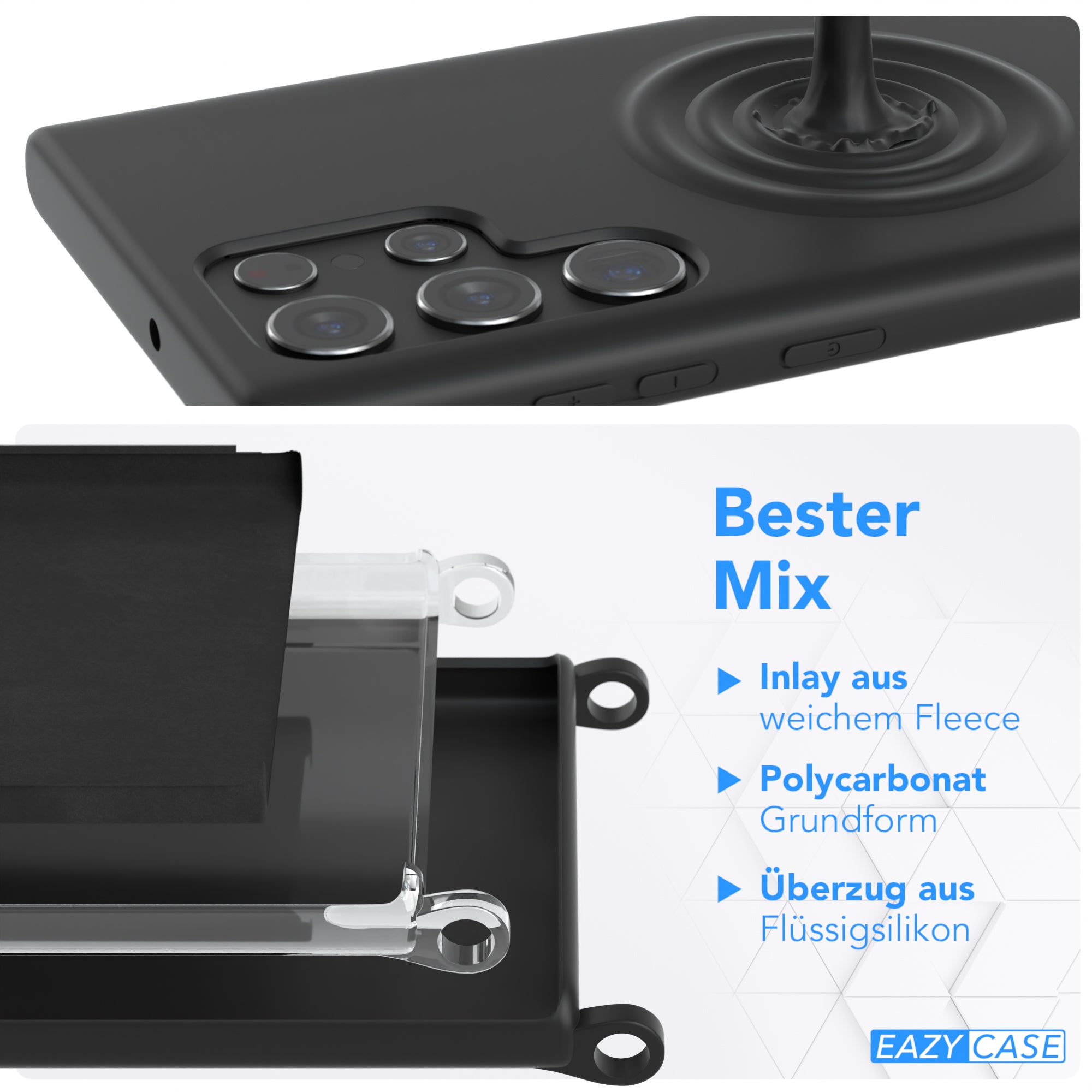 Galaxy S22 Ultra 5G Silikonhülle + Kordel