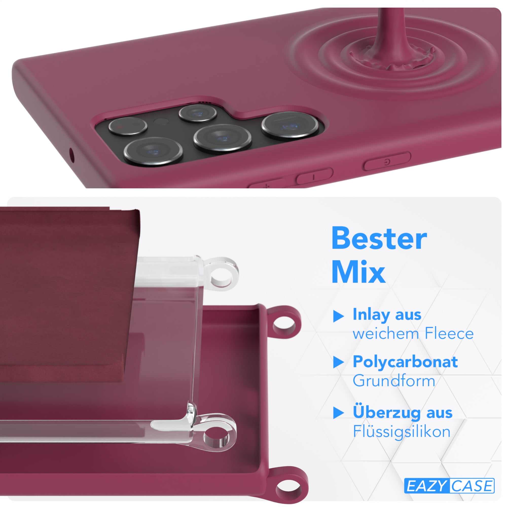 Galaxy S22 Ultra 5G Silikonhülle + Kordel