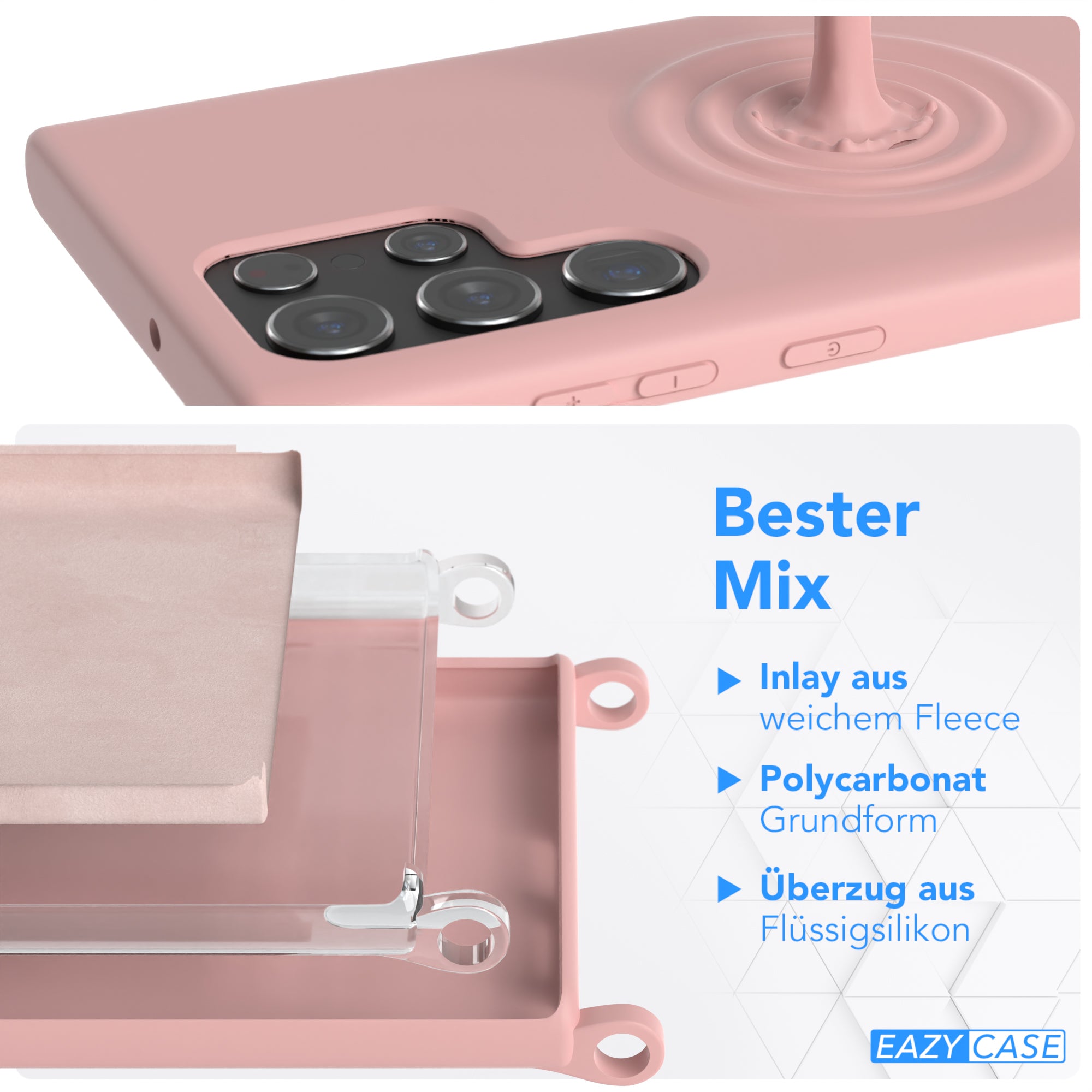 Galaxy S22 Ultra 5G Silikonhülle + Kordel