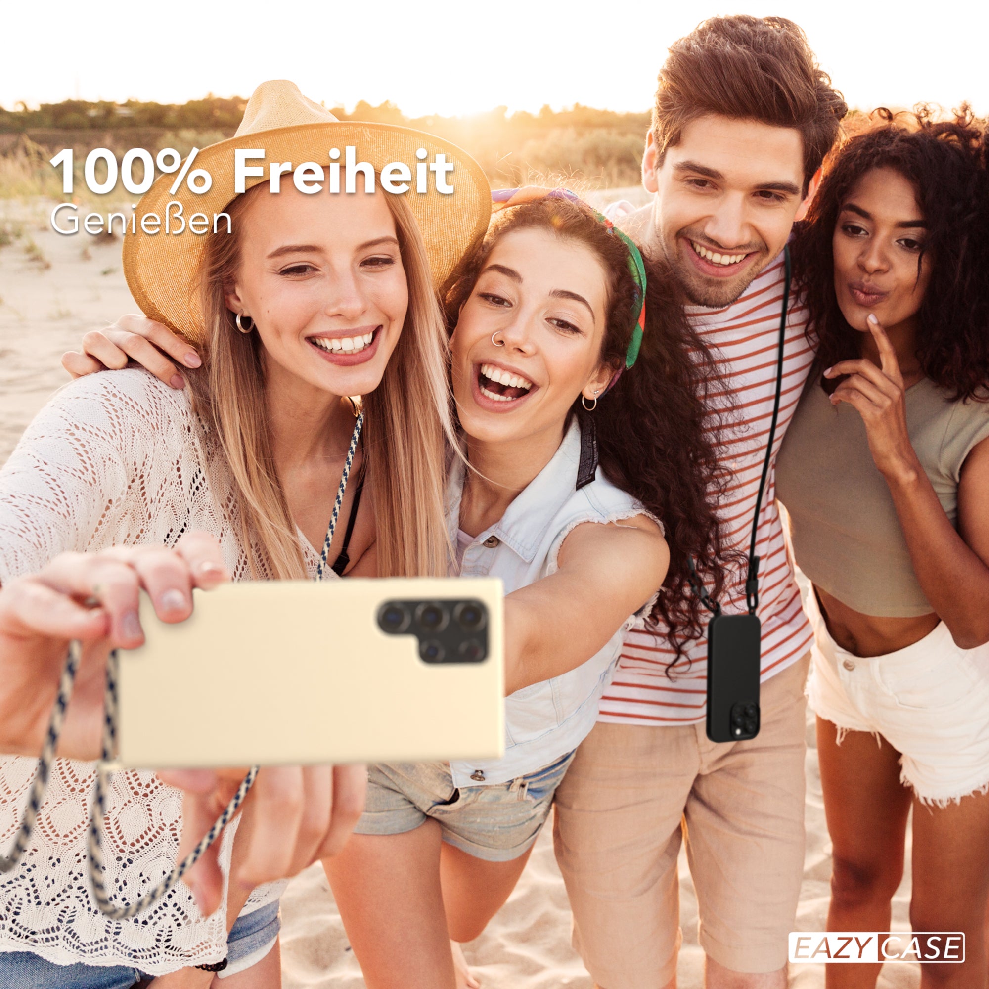 Galaxy S22 Ultra 5G Silikonhülle + Kordel