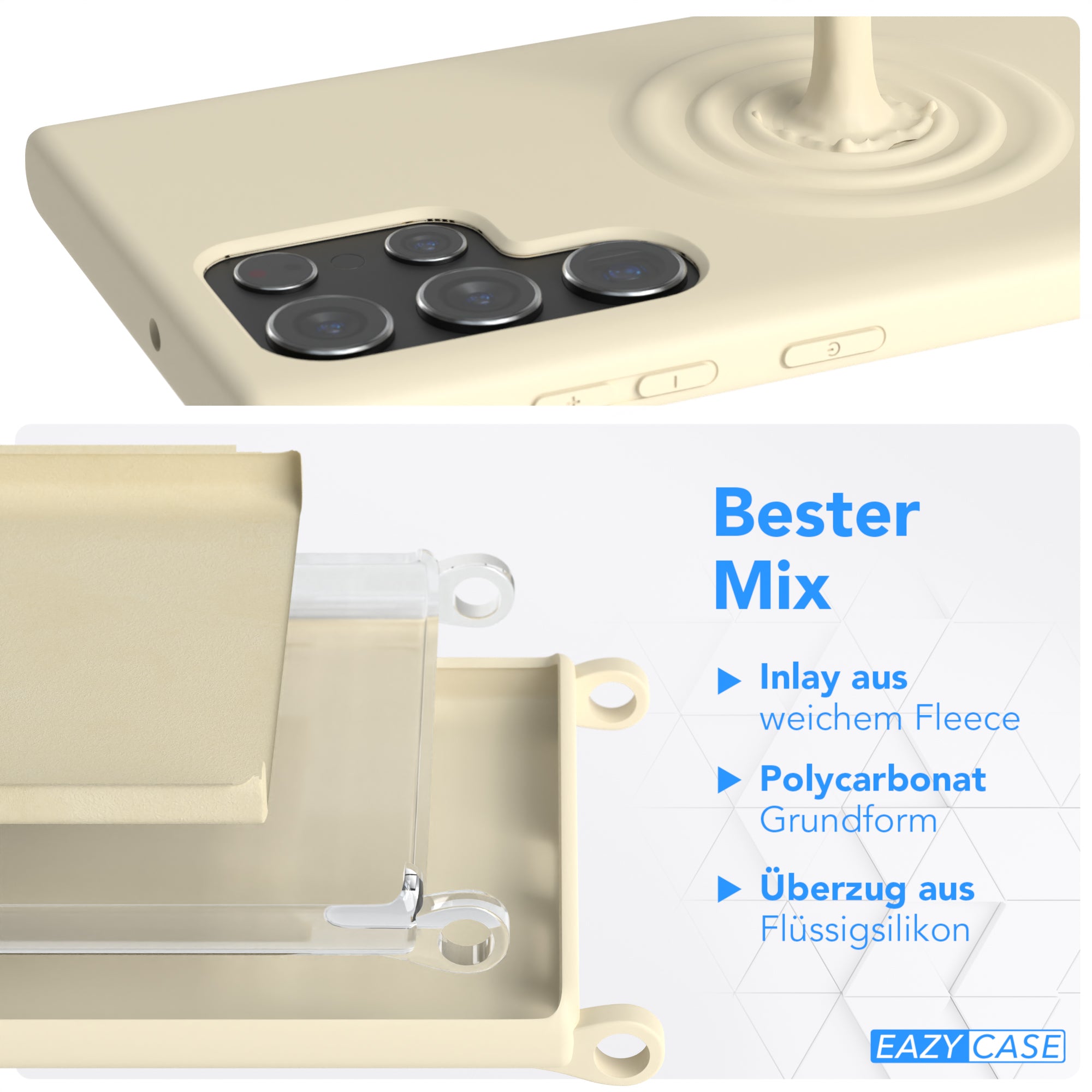 Galaxy S22 Ultra 5G Silikonhülle + Kordel