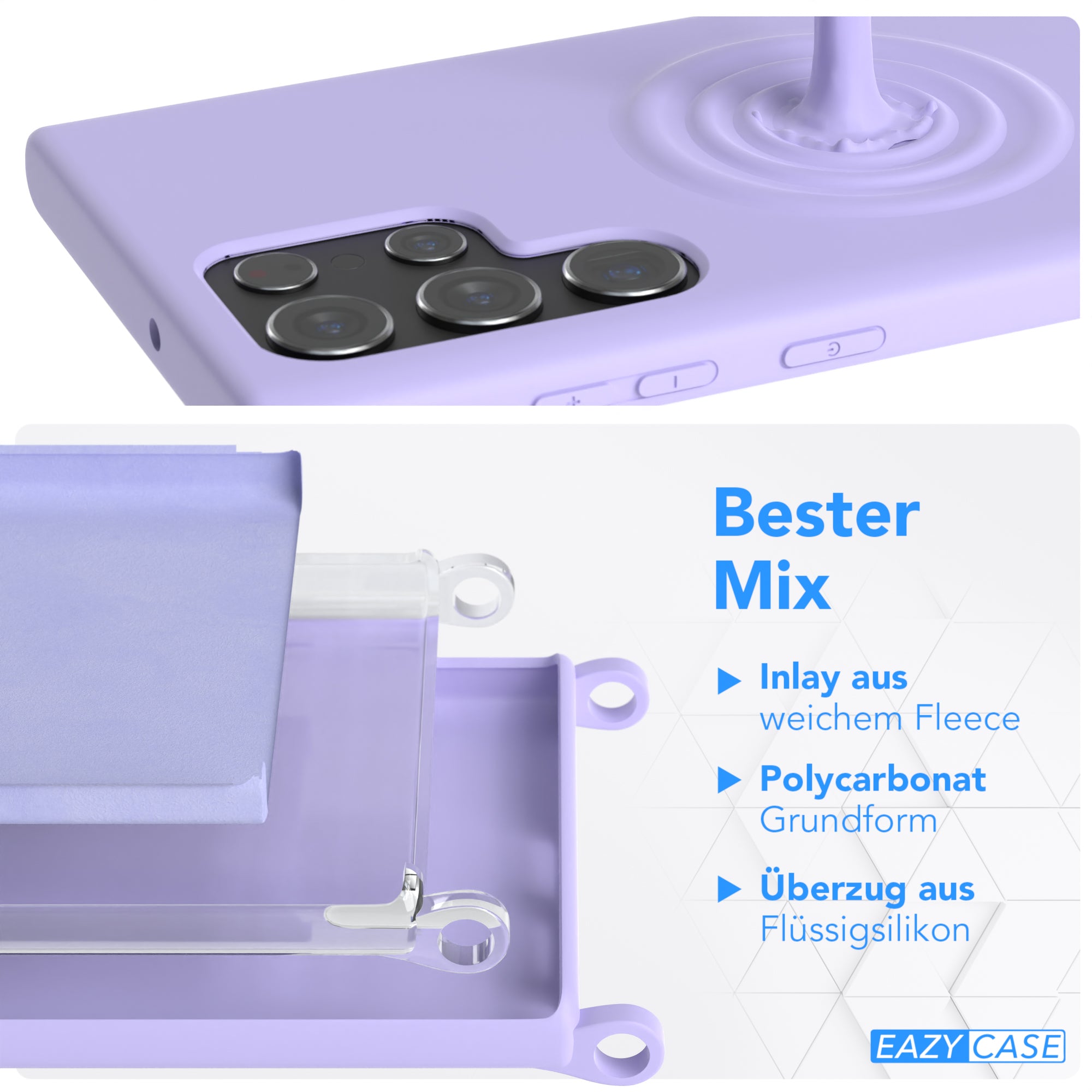 Galaxy S22 Ultra 5G Silikonhülle + Kordel