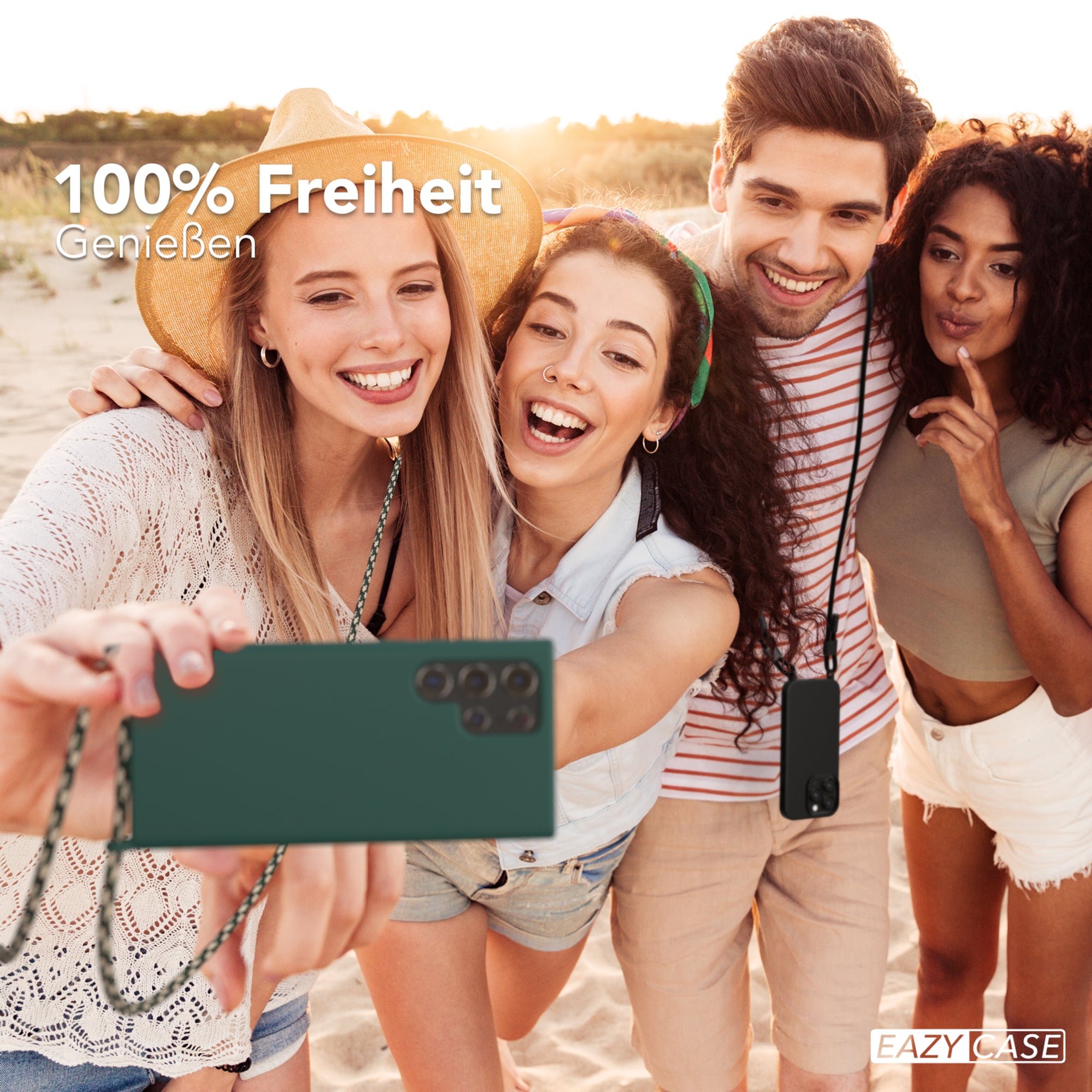 Galaxy S22 Ultra 5G Silikonhülle + Kordel