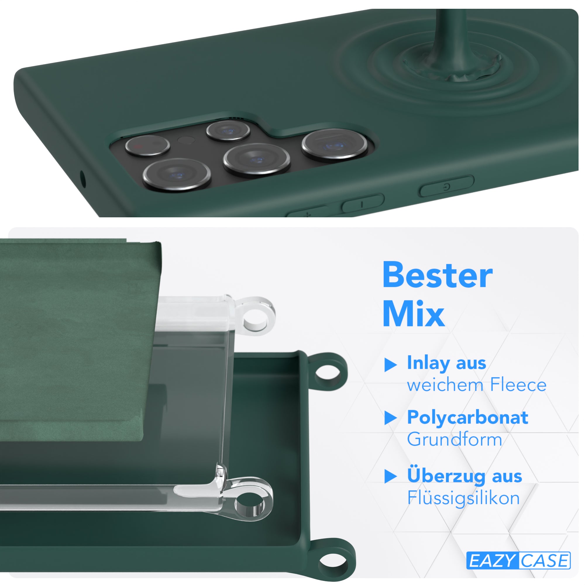 Galaxy S22 Ultra 5G Silikonhülle + Kordel