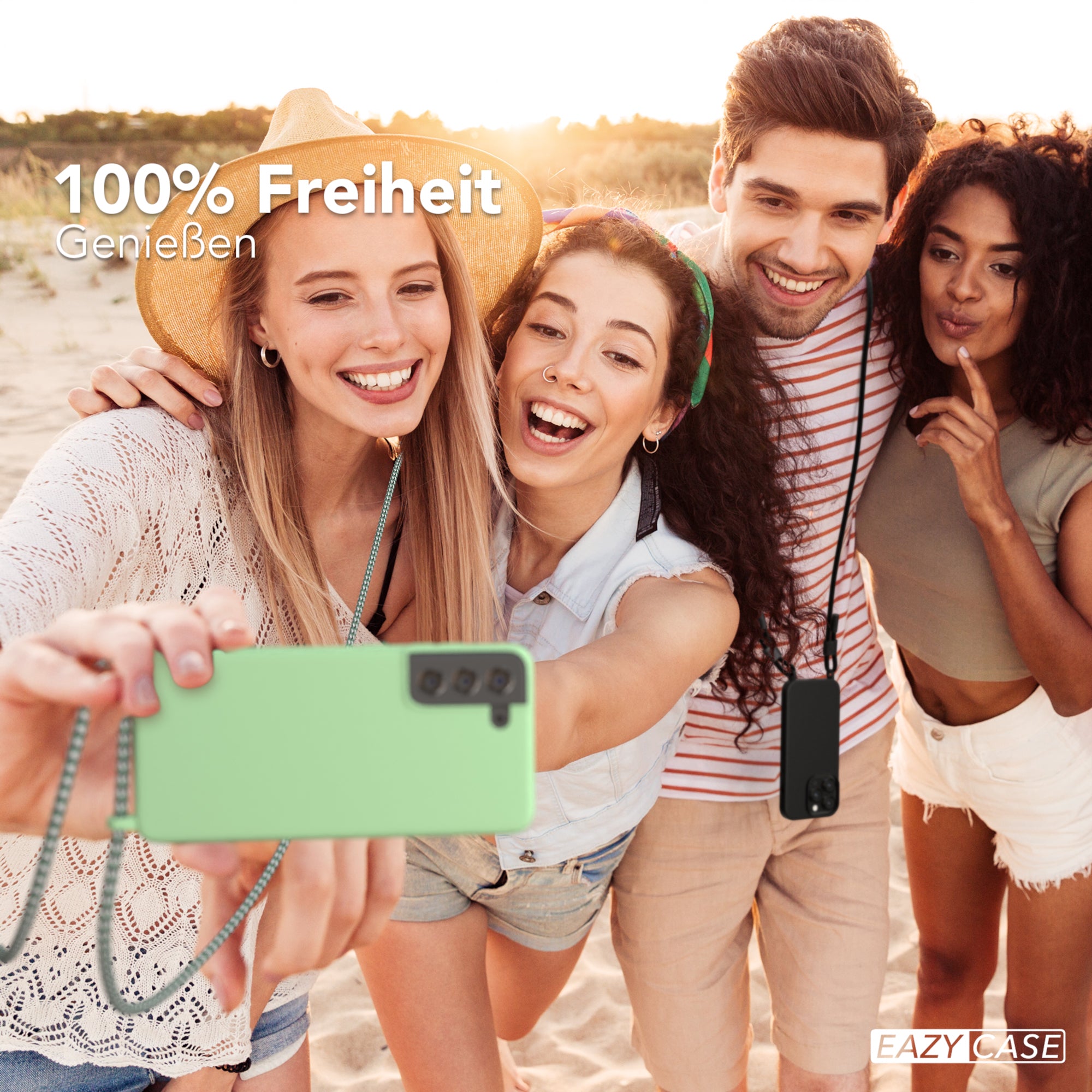 Galaxy S21 FE 5G Silikonhülle + Kordel