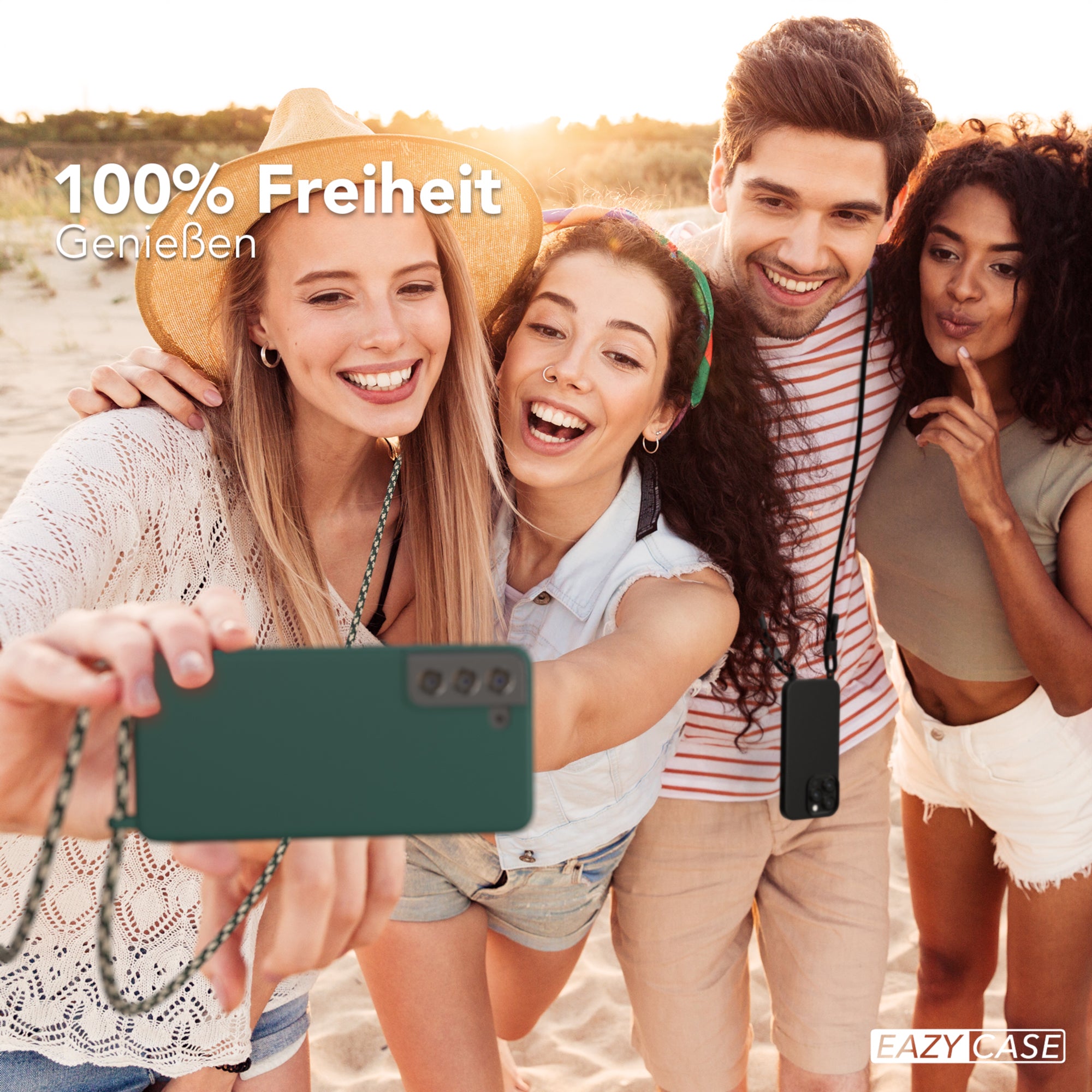 Galaxy S21 FE 5G Silikonhülle + Kordel