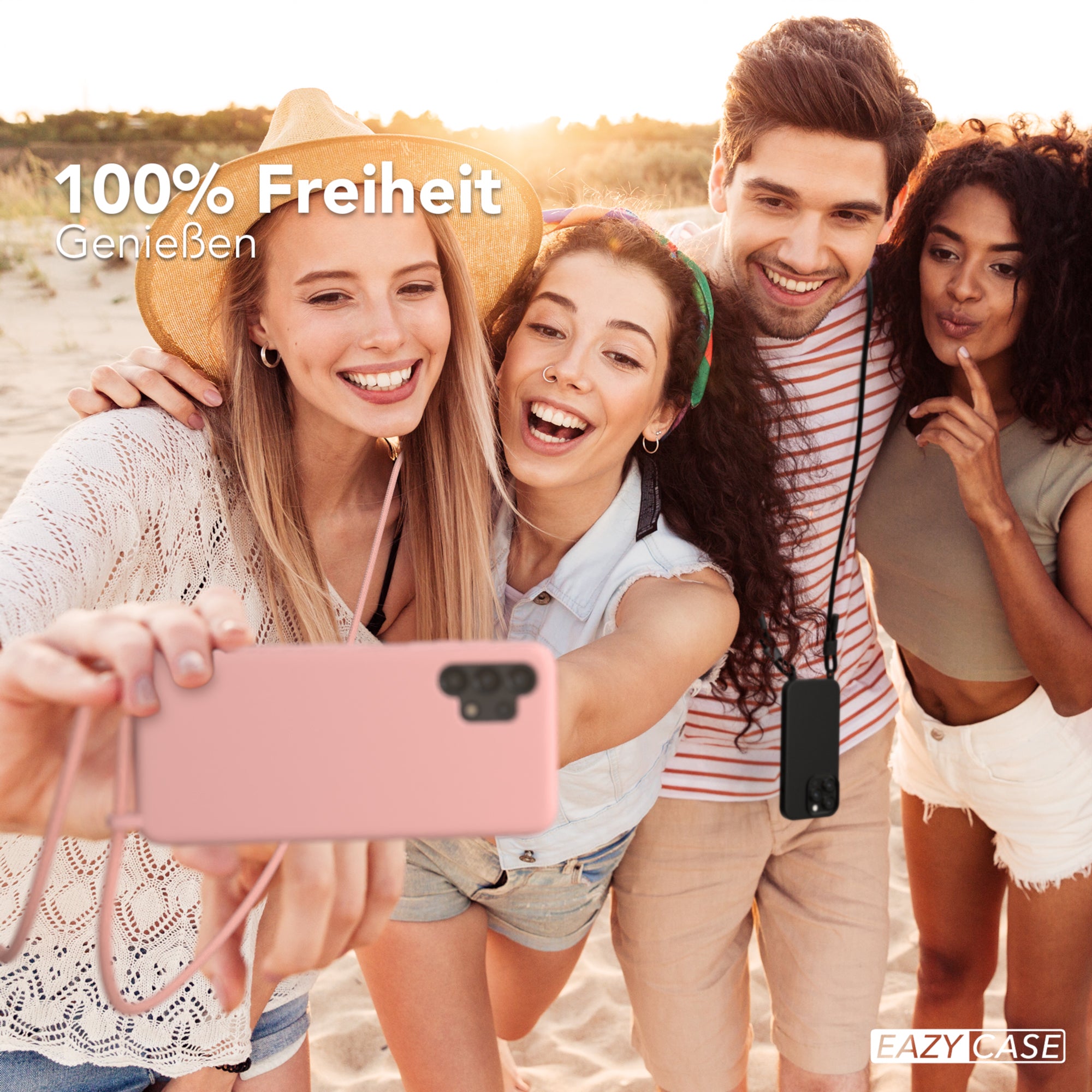 Galaxy A13 4G Silikonhülle + Kordel