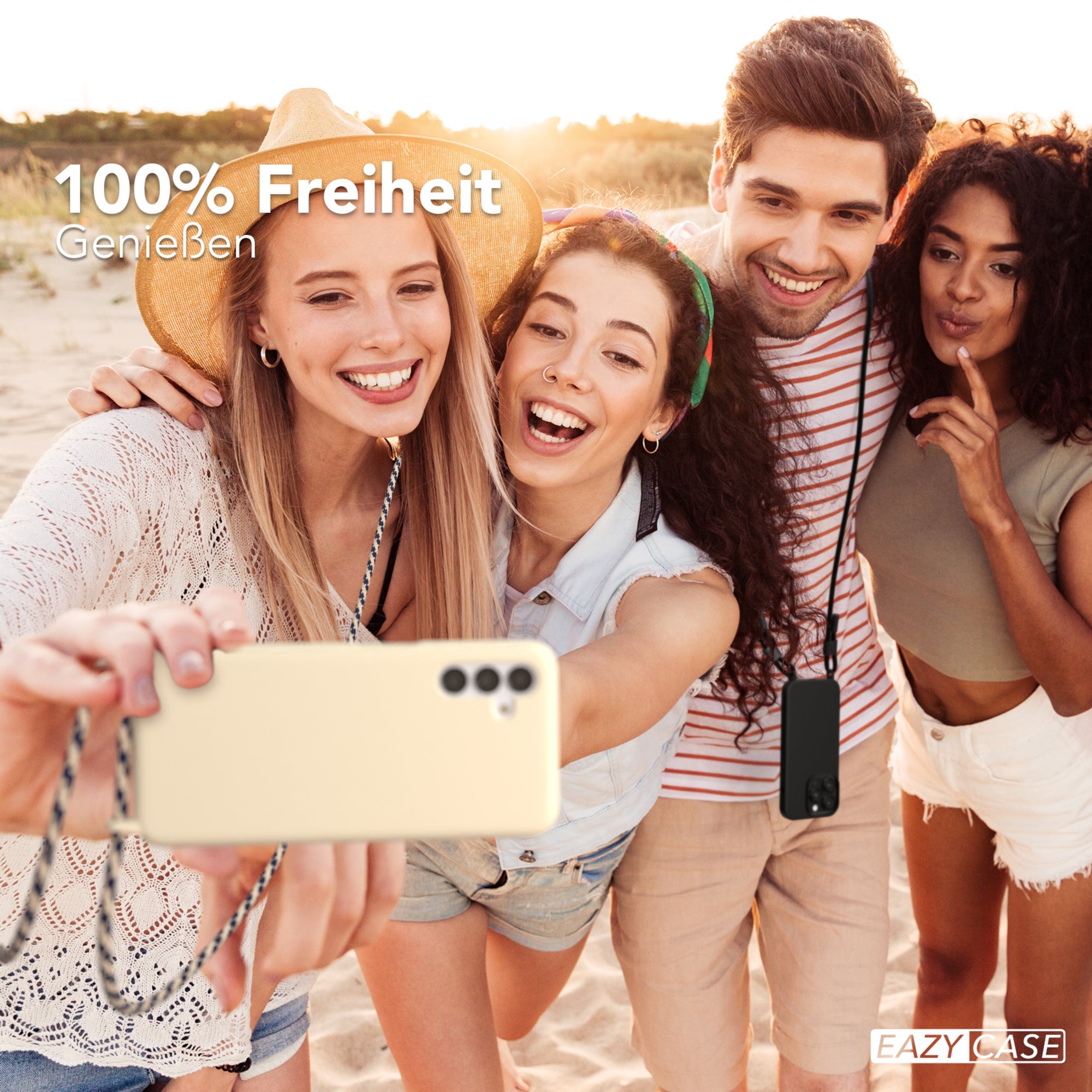 Galaxy A13 4G Silikonhülle + Kordel