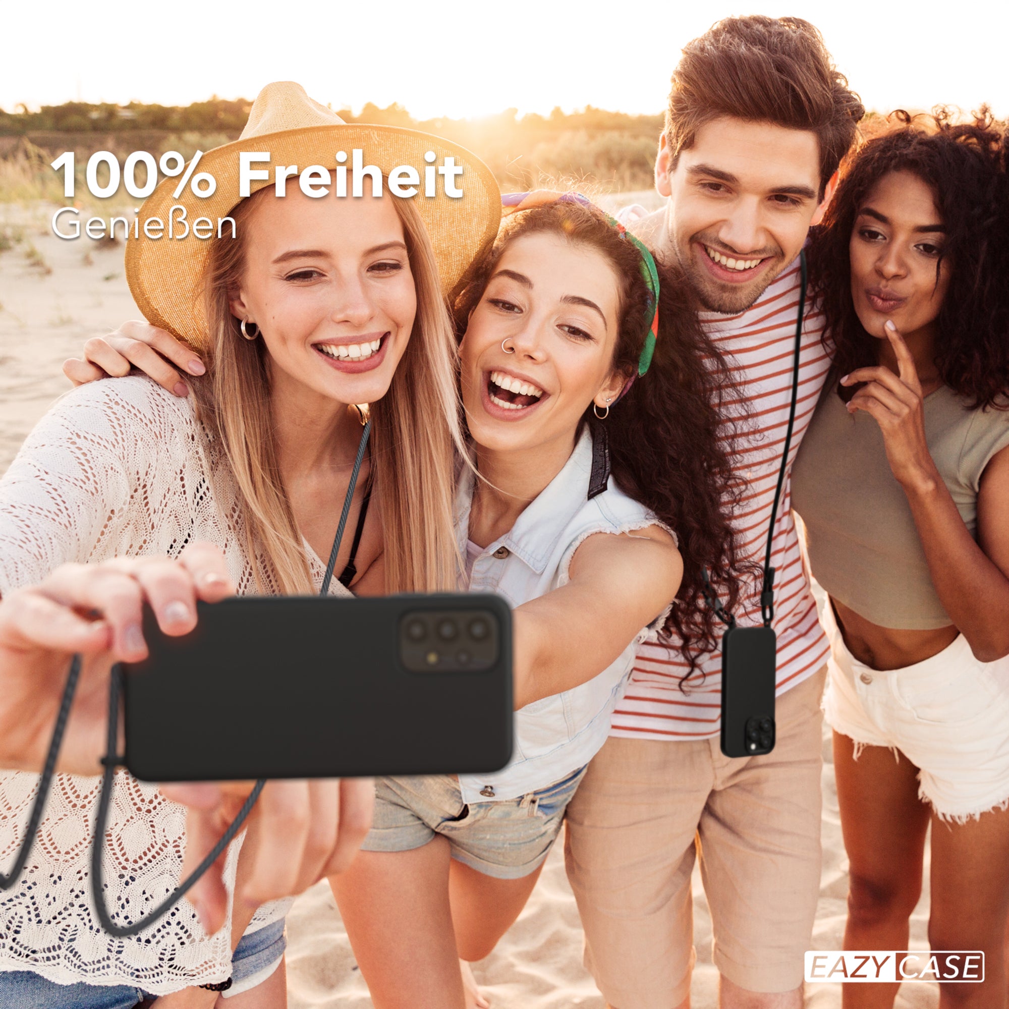 Galaxy A23 5G Silikonhülle + Kordel