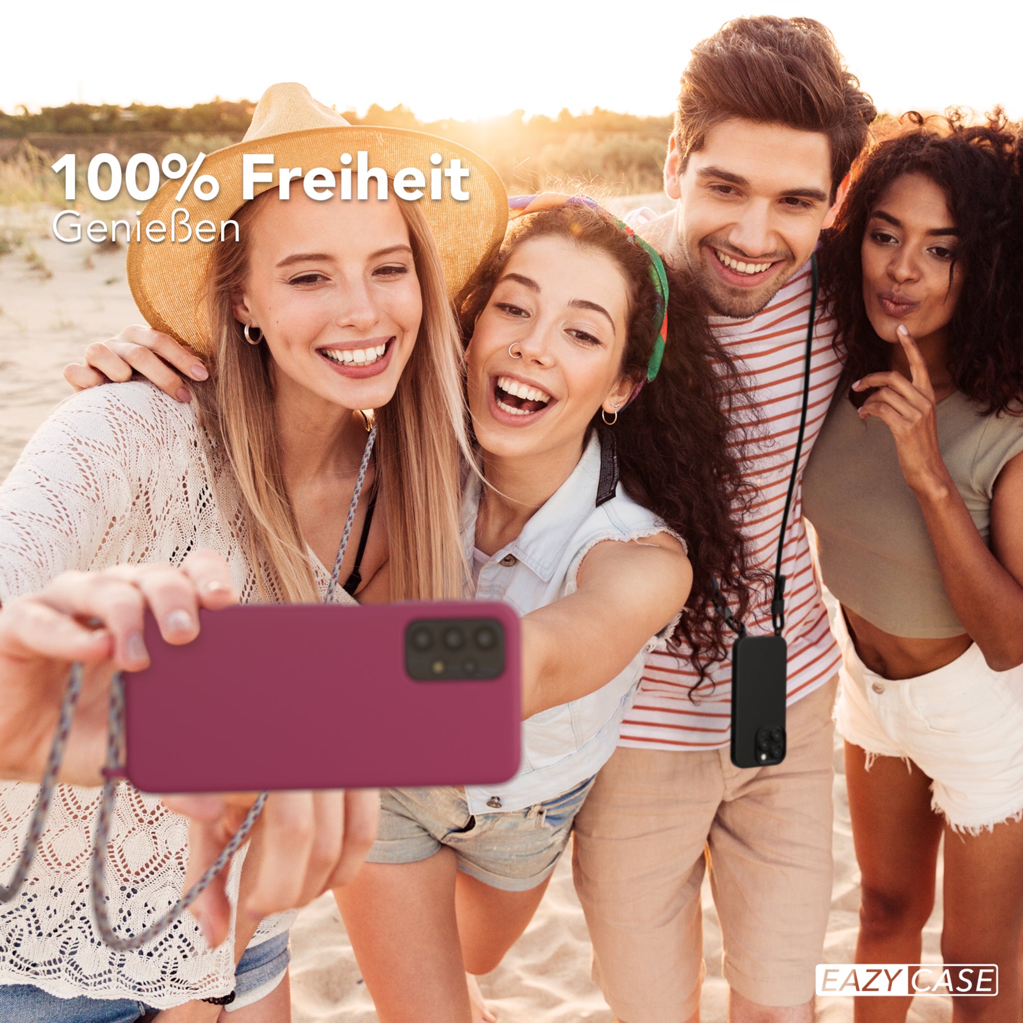 Galaxy A23 5G Silikonhülle + Kordel