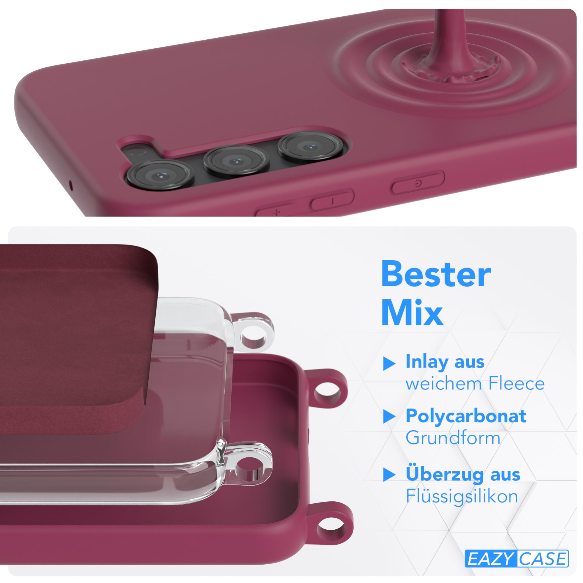 Galaxy S23 Silikonhülle + Kordel