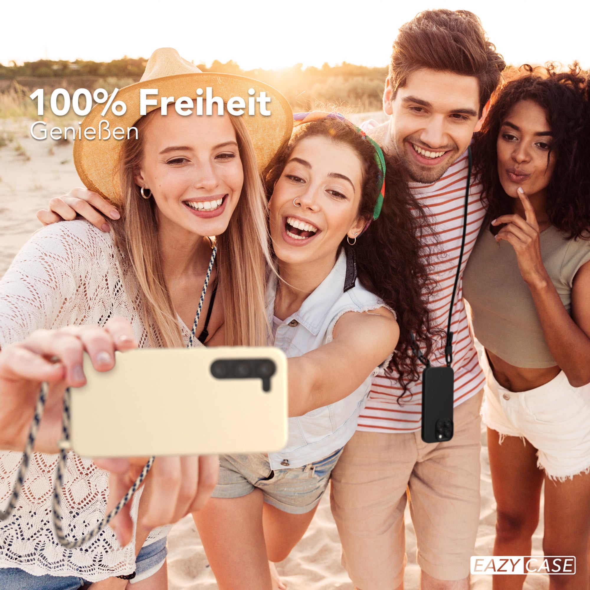 Galaxy S23 Silikonhülle + Kordel