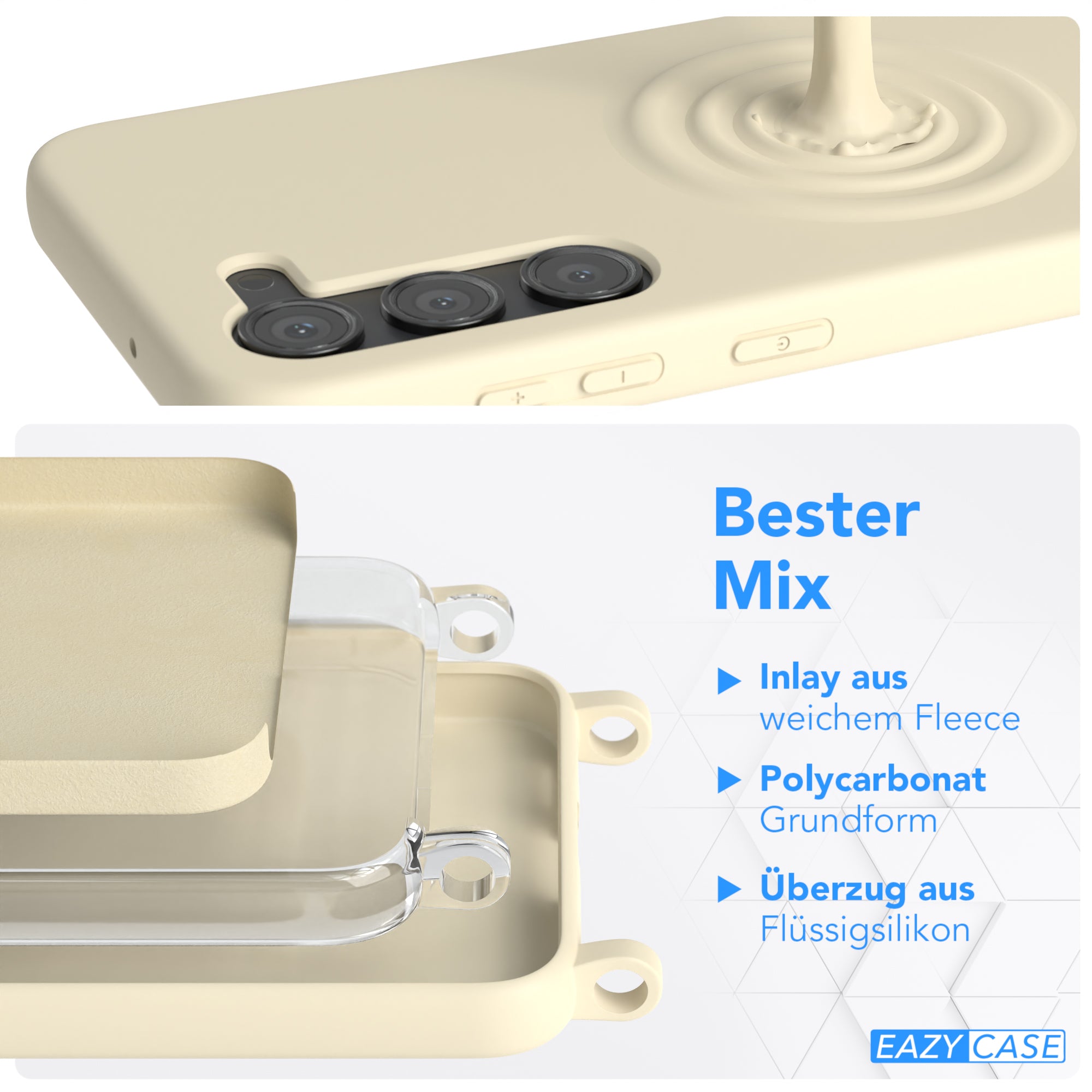 Galaxy S23 Silikonhülle + Kordel