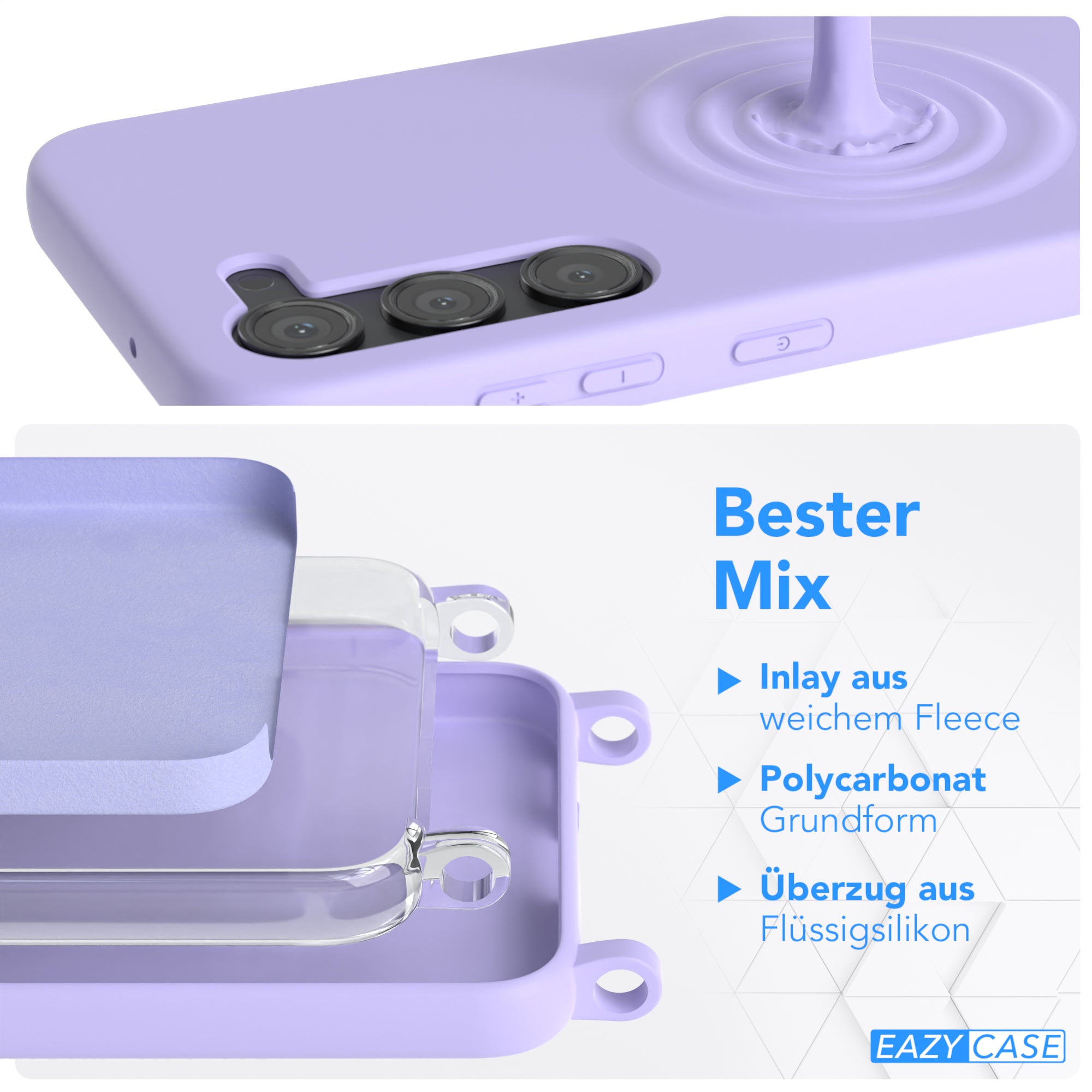 Galaxy S23 Silikonhülle + Kordel