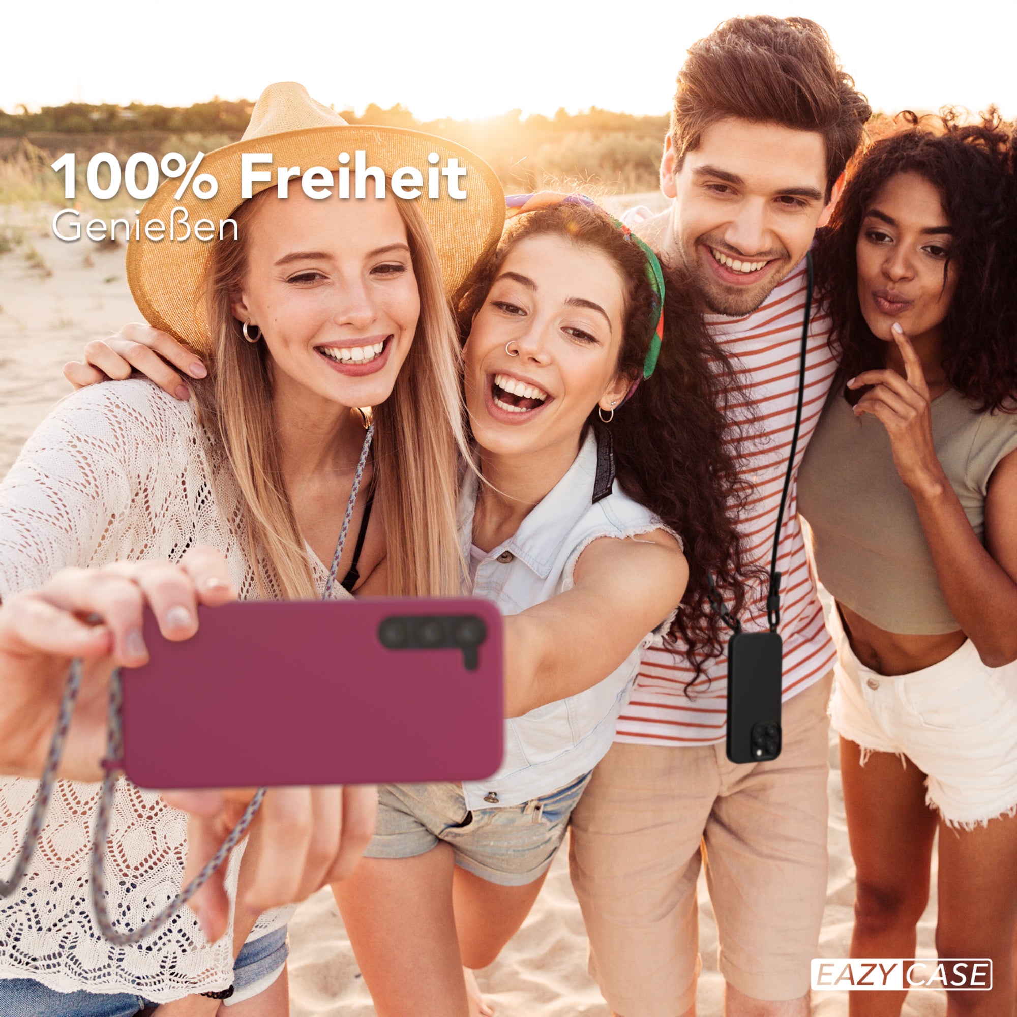 Galaxy S23 Plus Silikonhülle + Kordel