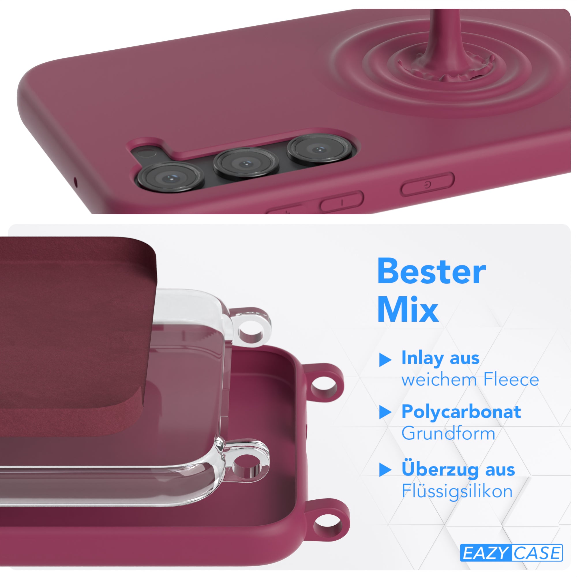 Galaxy S23 Plus Silikonhülle + Kordel