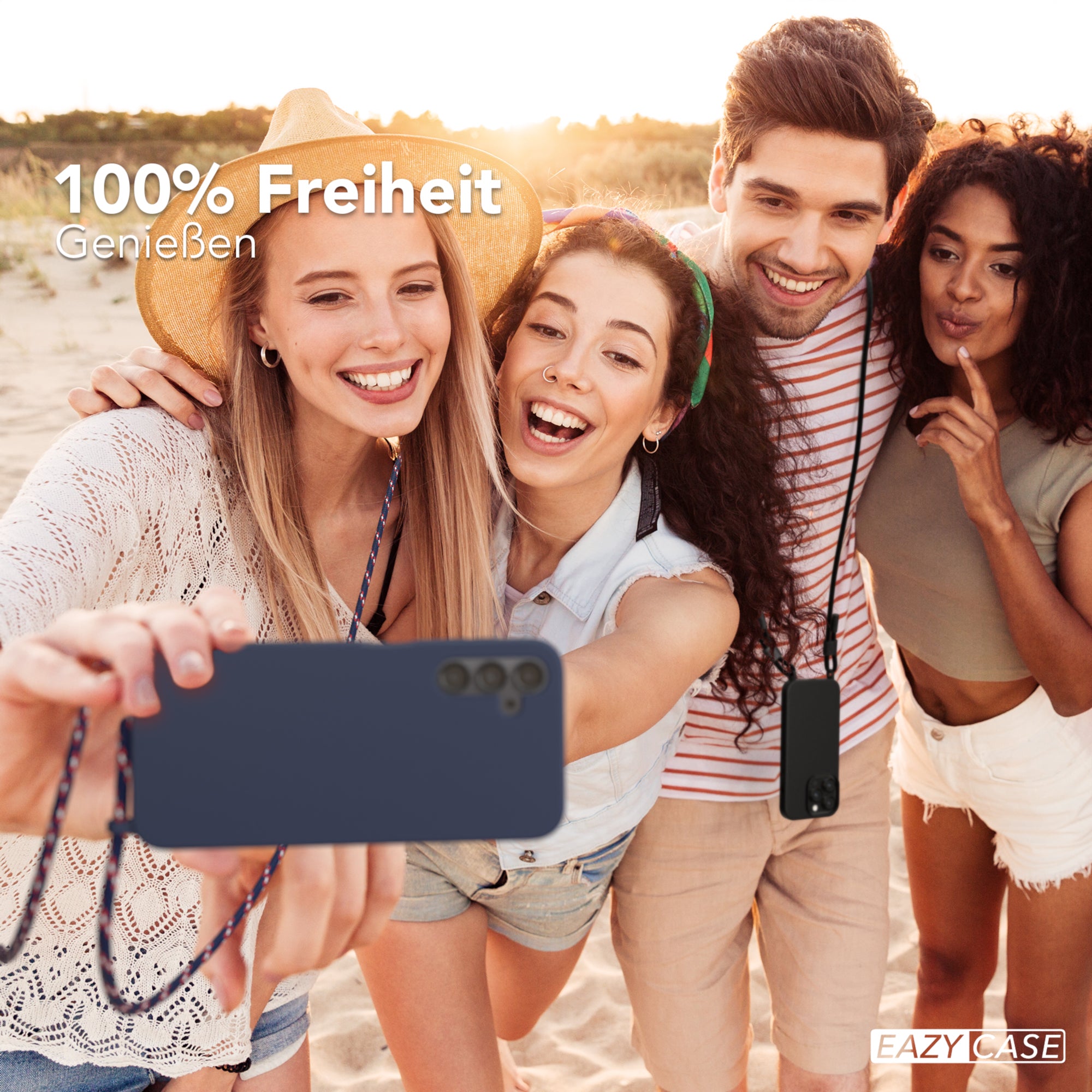 Galaxy A14 Silikonhülle + Kordel