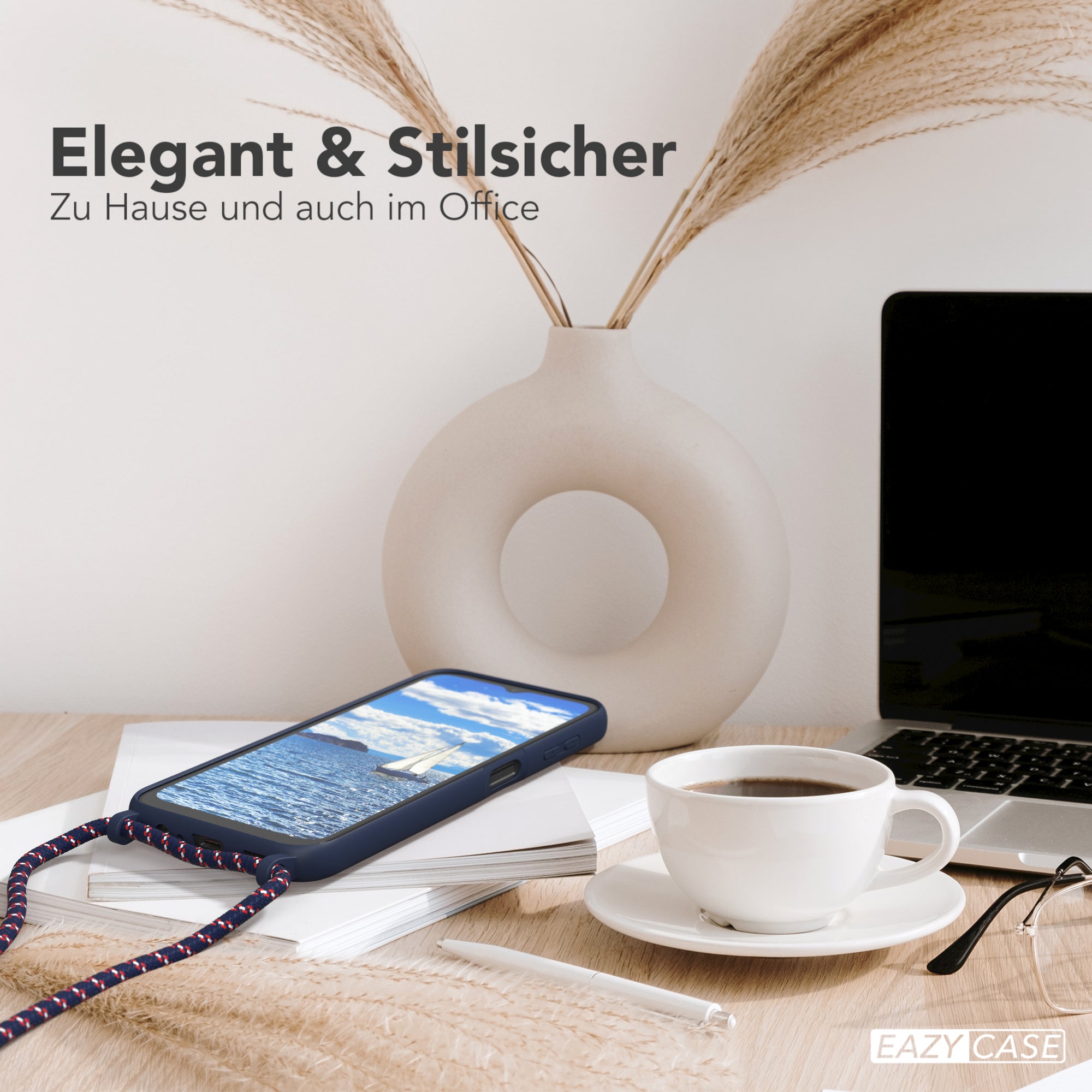 Galaxy A14 Silikonhülle + Kordel