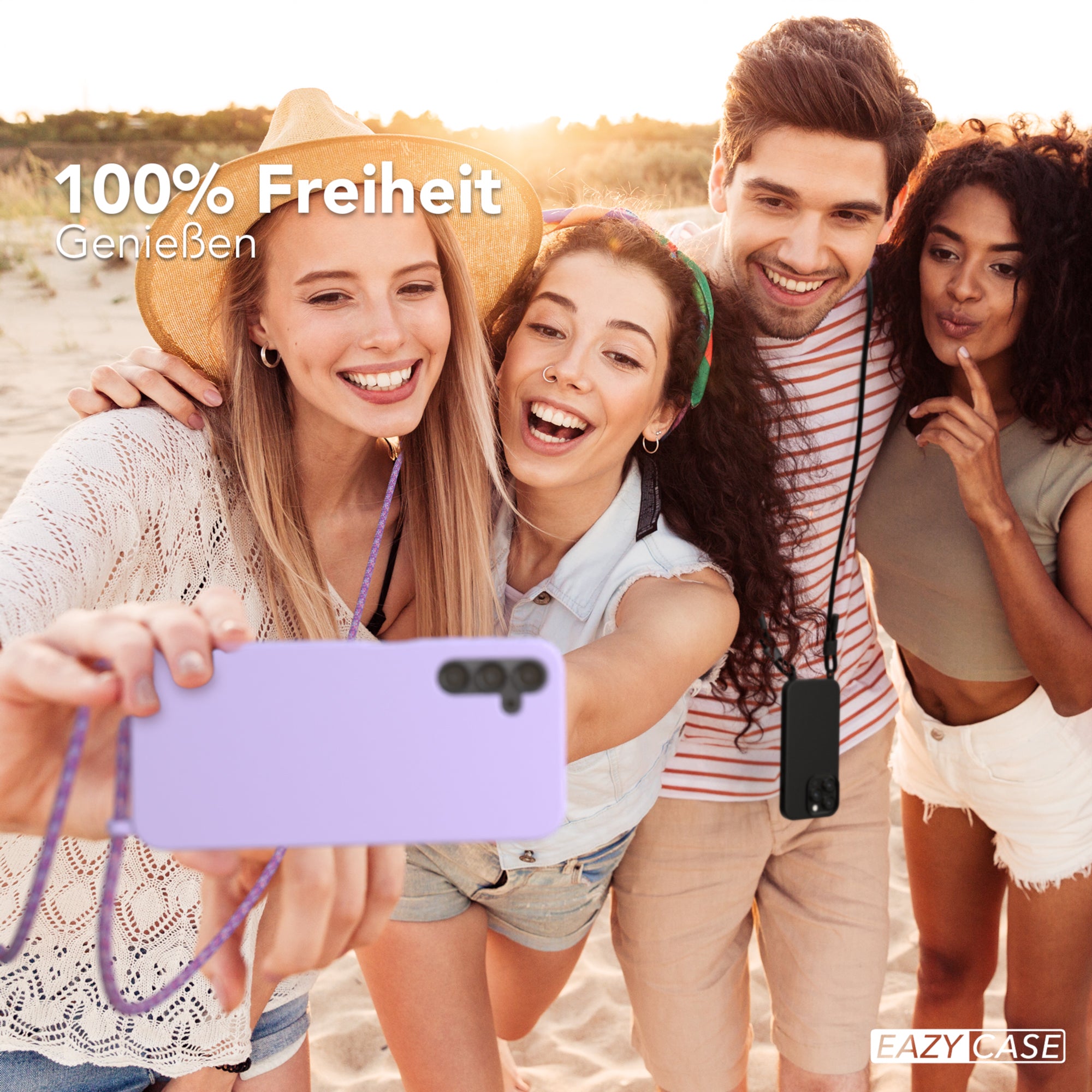 Galaxy A14 Silikonhülle + Kordel