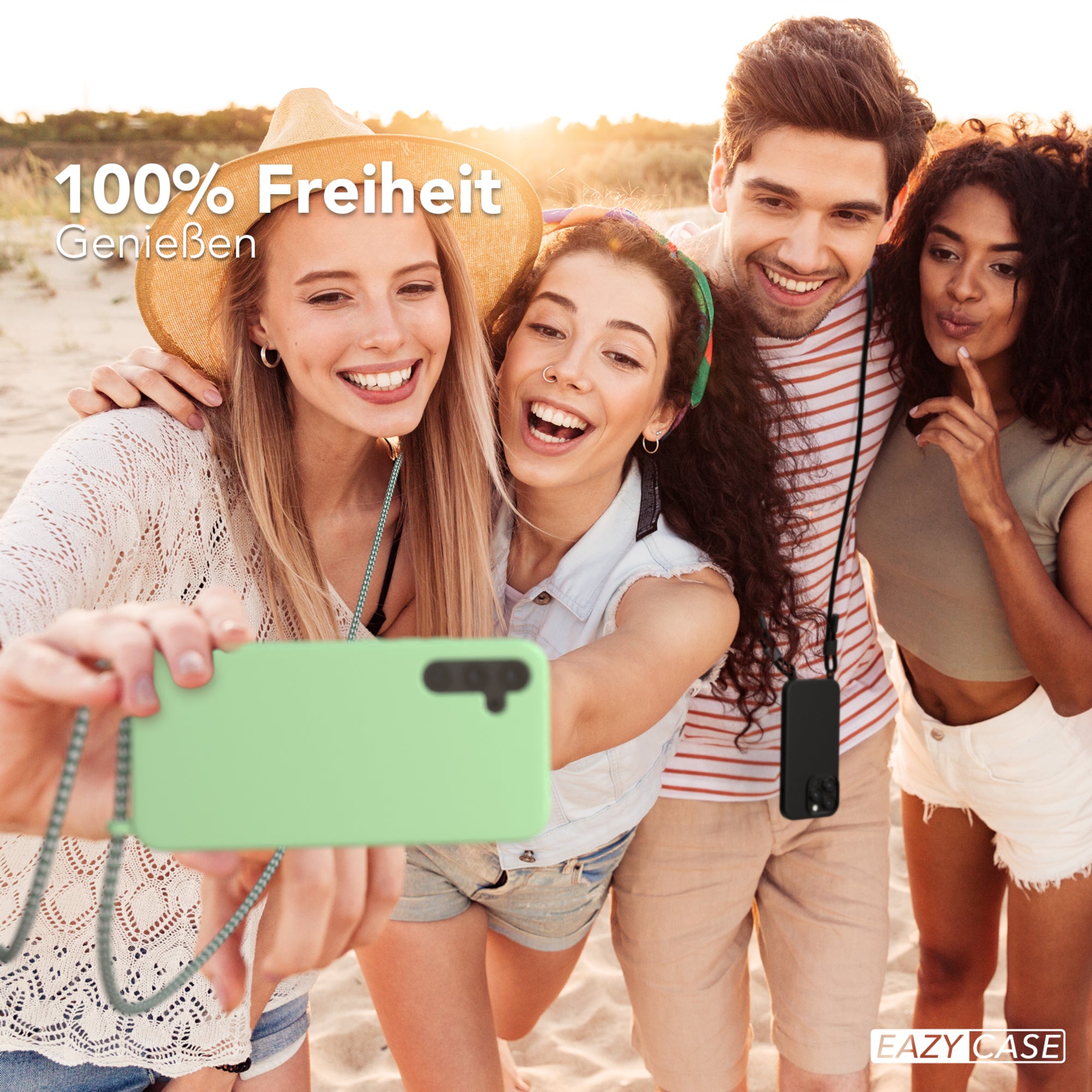 Galaxy A34 Silikonhülle + Kordel