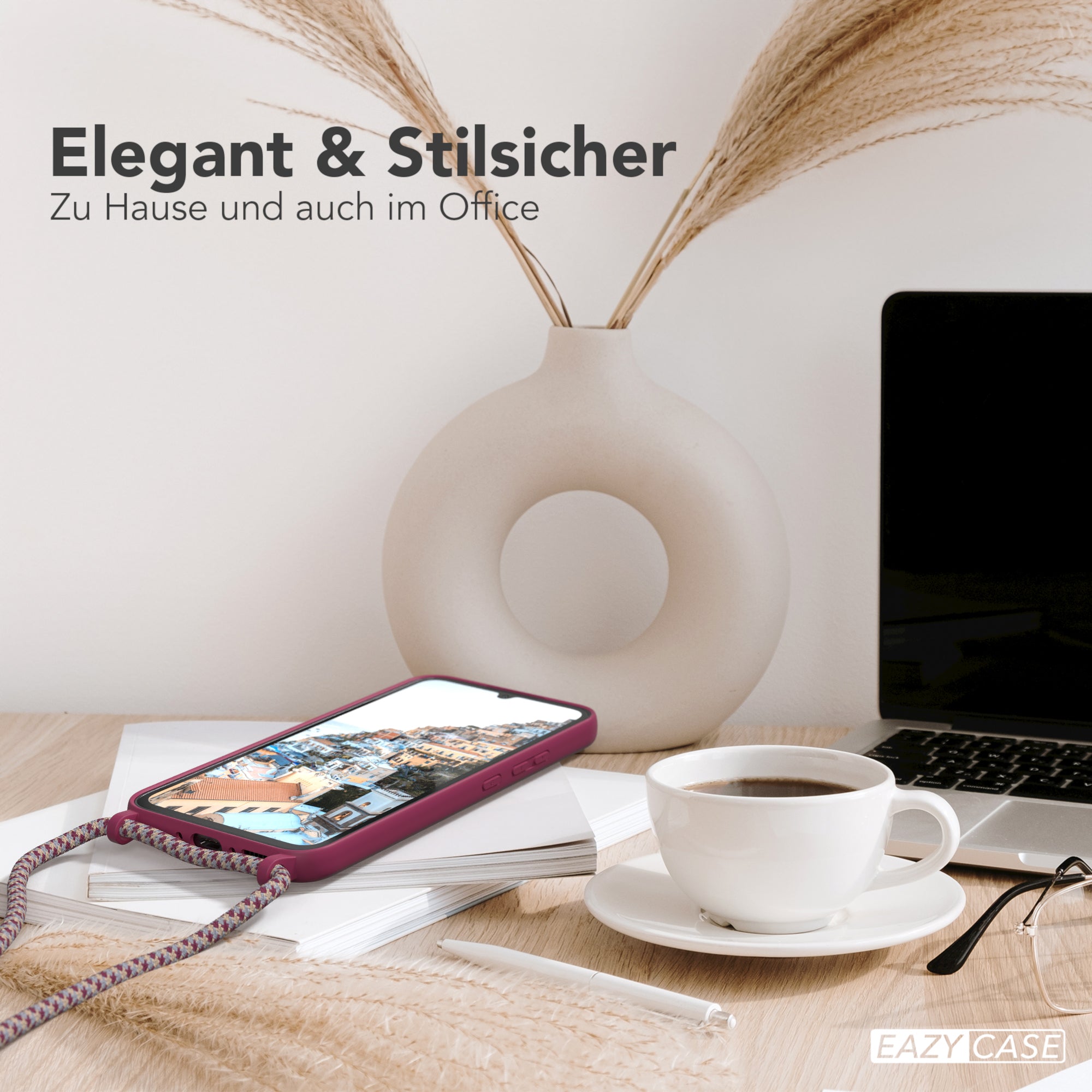 Galaxy A34 Silikonhülle + Kordel