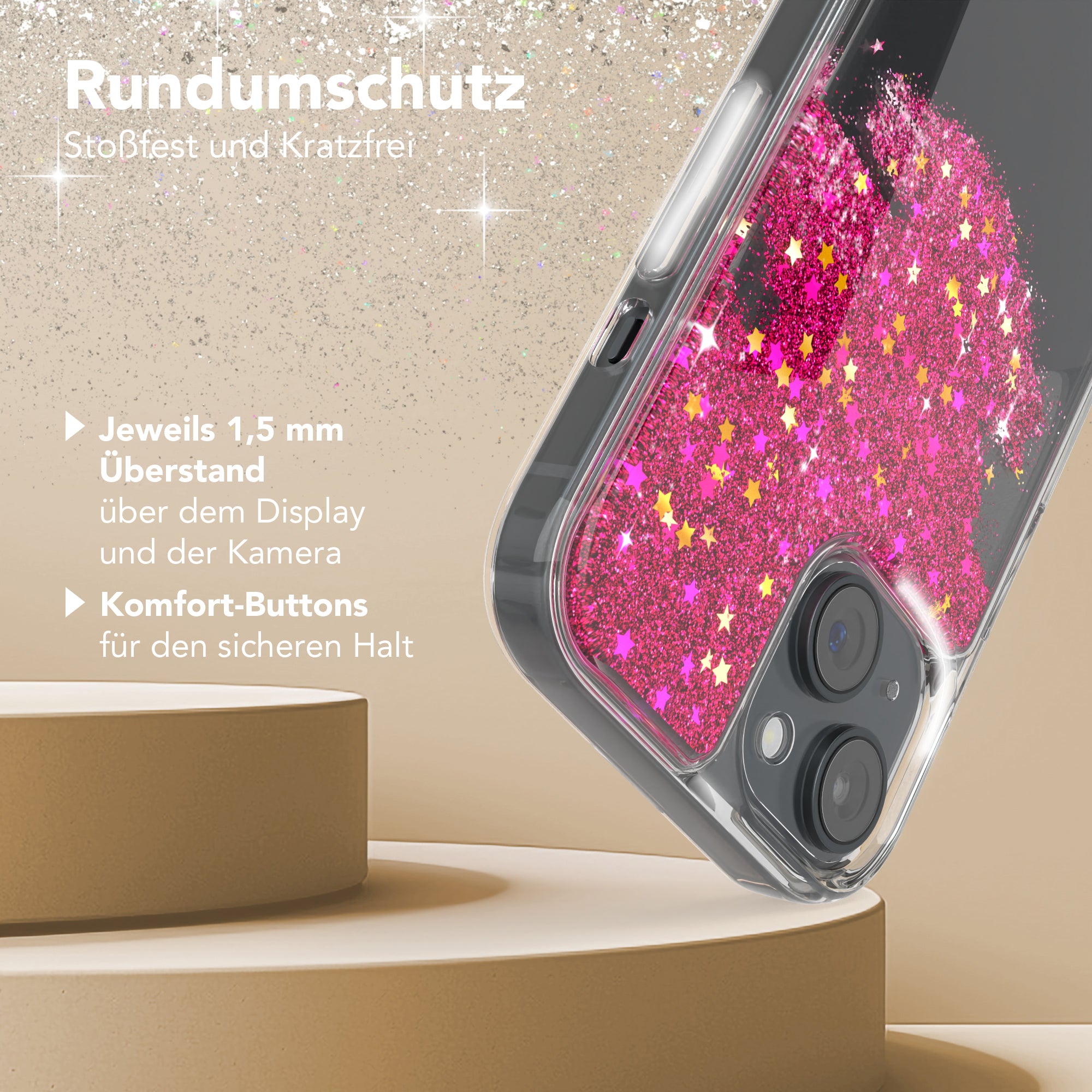 iPhone 15 Glitzerhülle