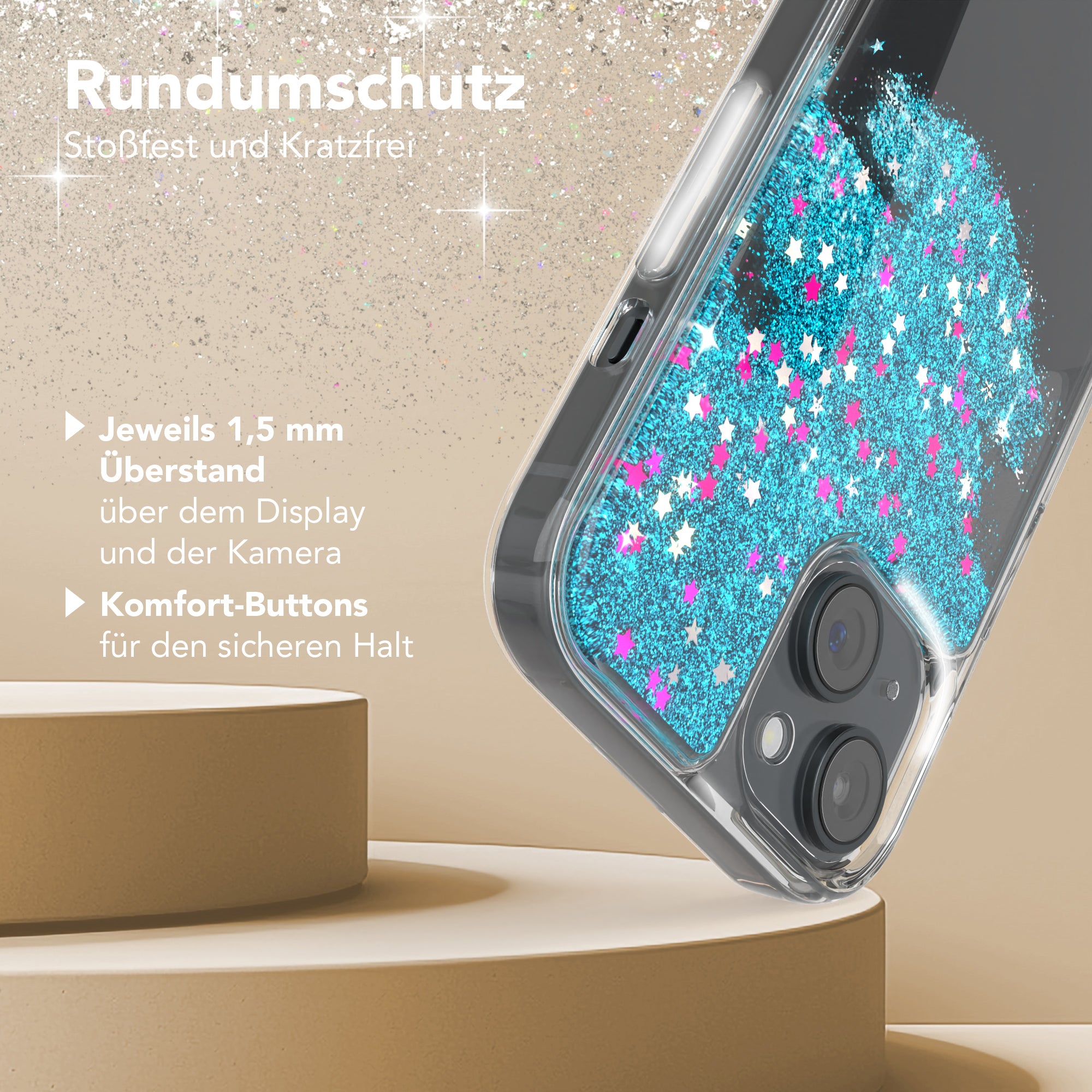 iPhone 15 Glitzerhülle