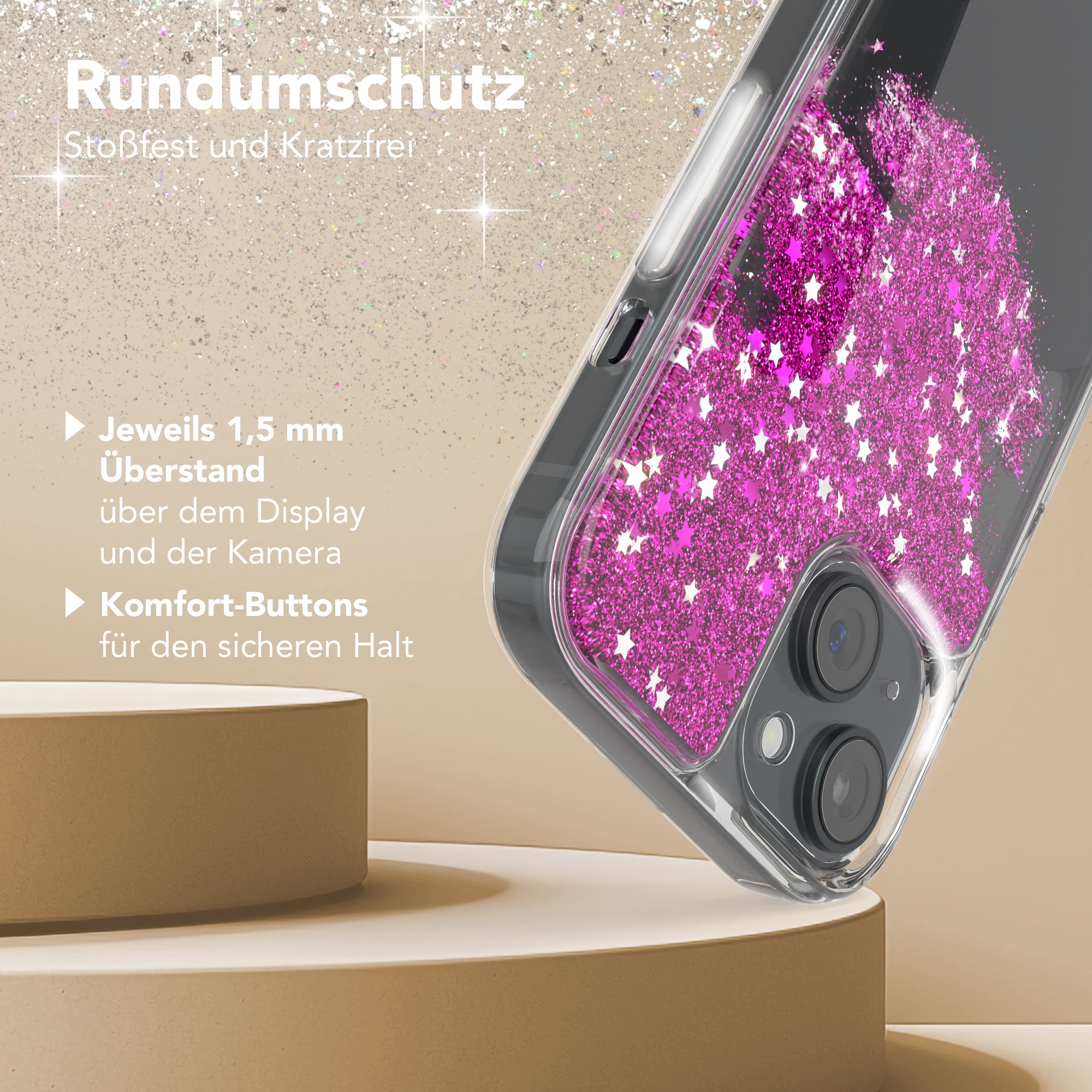 iPhone 15 Glitzerhülle
