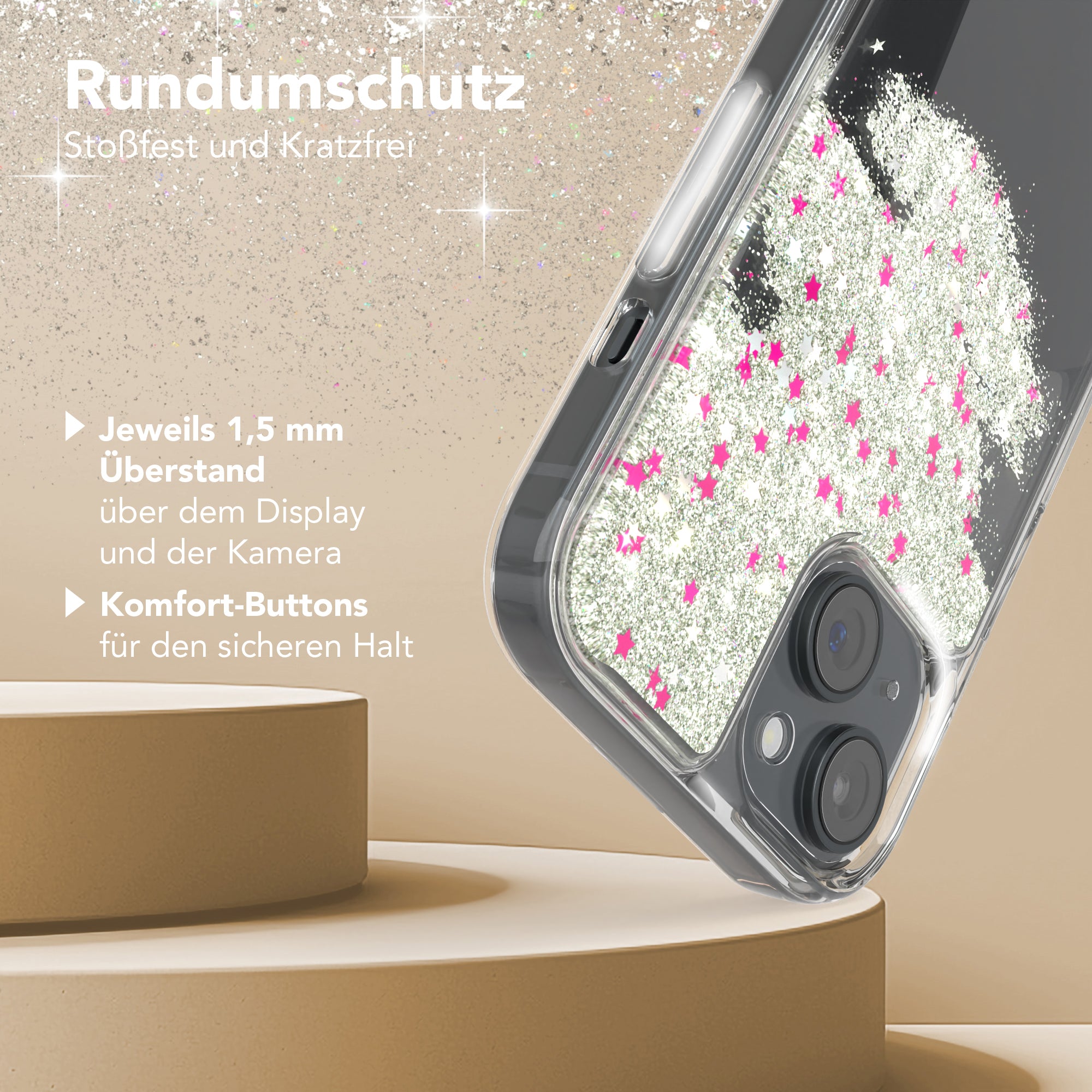iPhone 15 Glitzerhülle