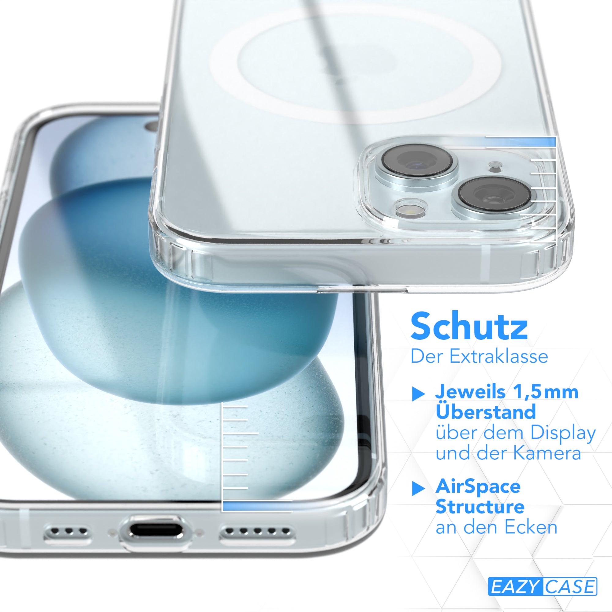 iPhone 15 transparente Hülle mit MagSafe