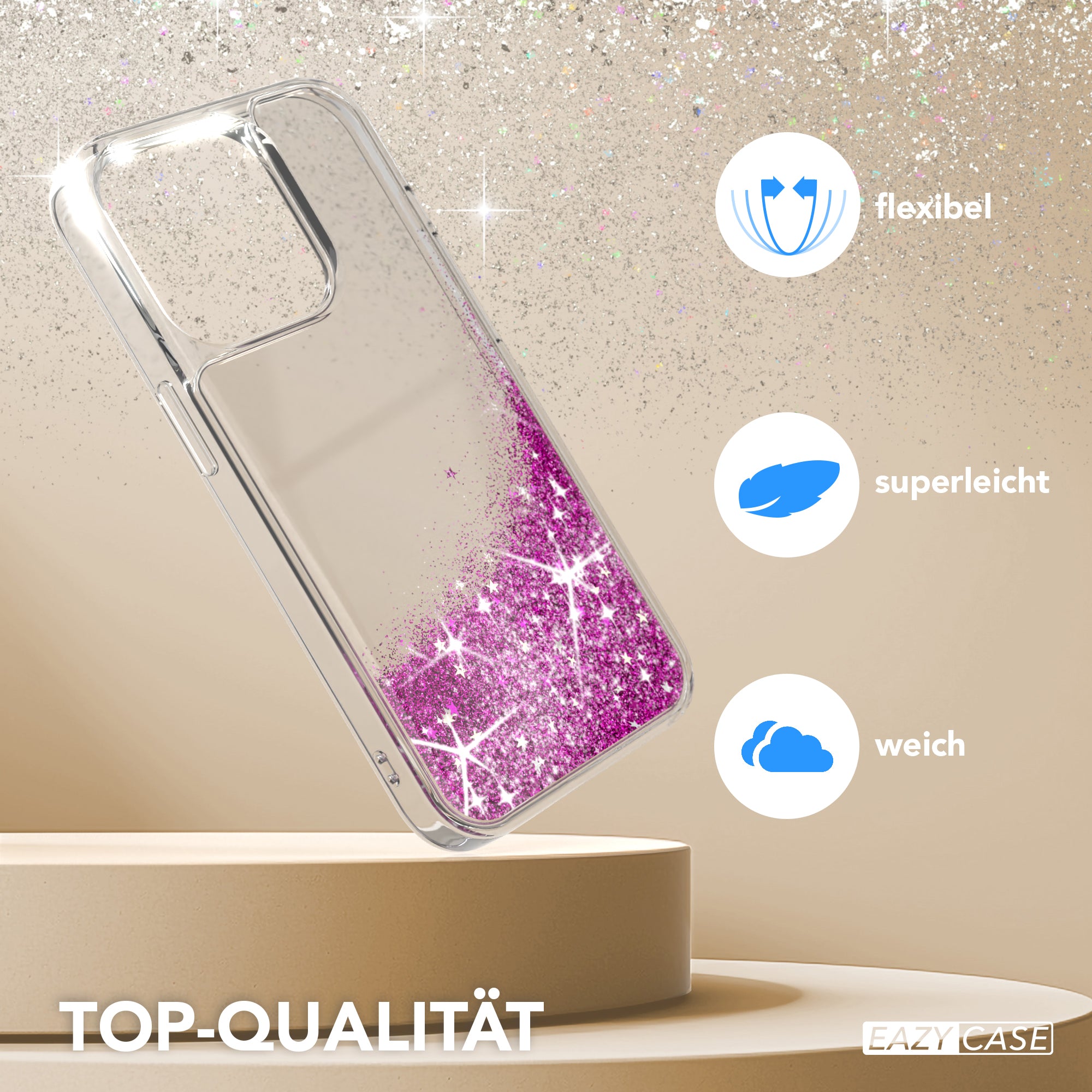 iPhone 15 Pro Glitzerhülle