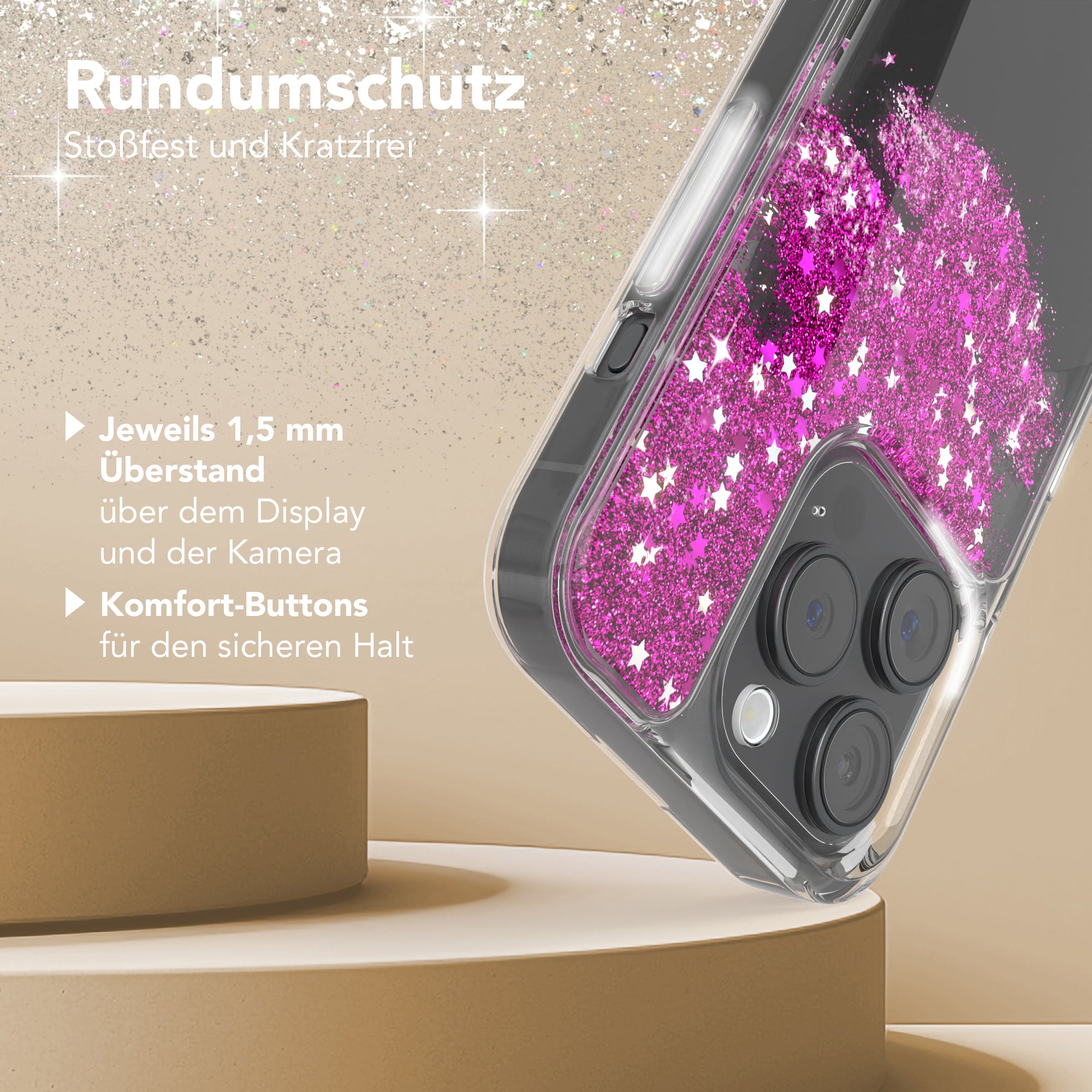 iPhone 15 Pro Glitzerhülle
