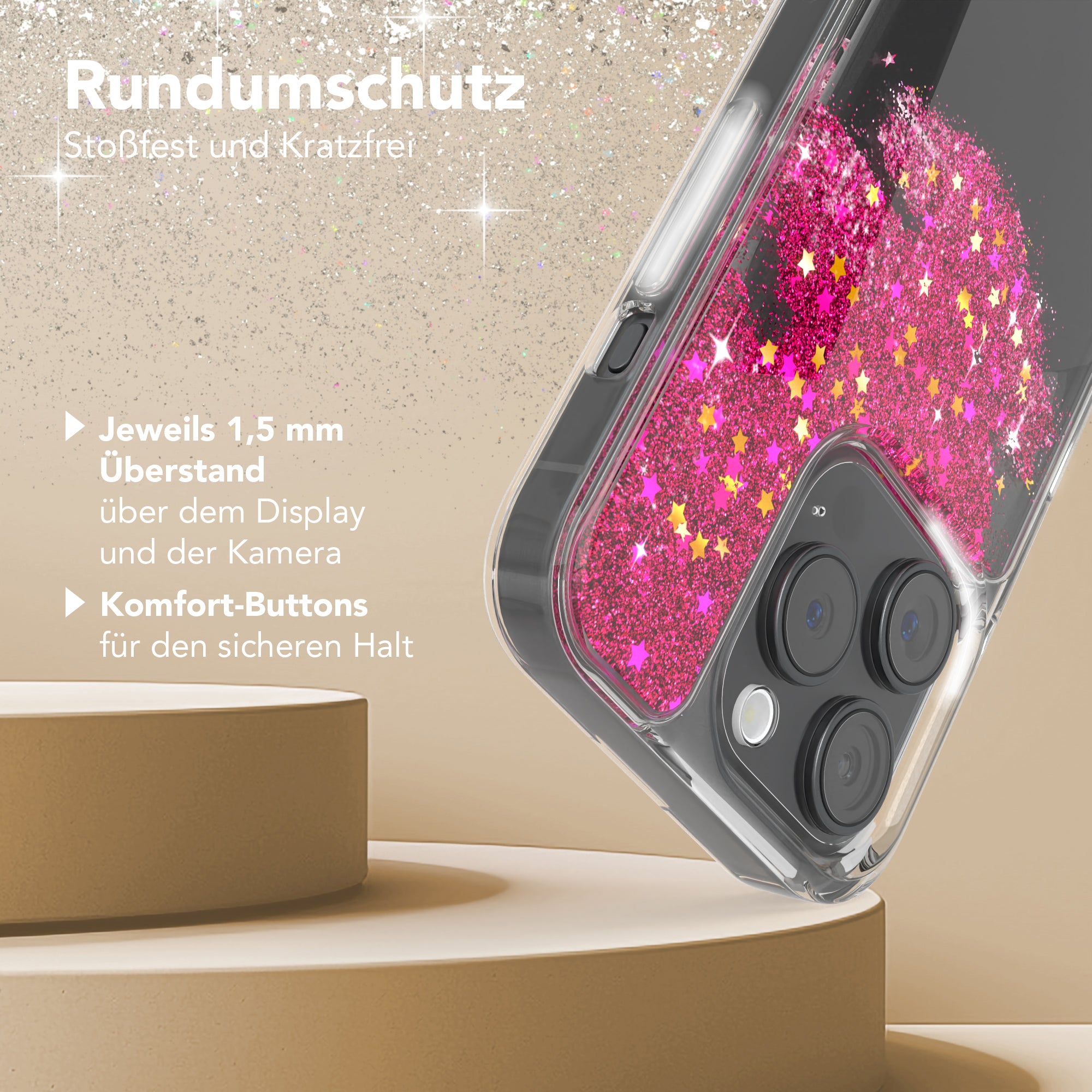 iPhone 15 Pro Glitzerhülle