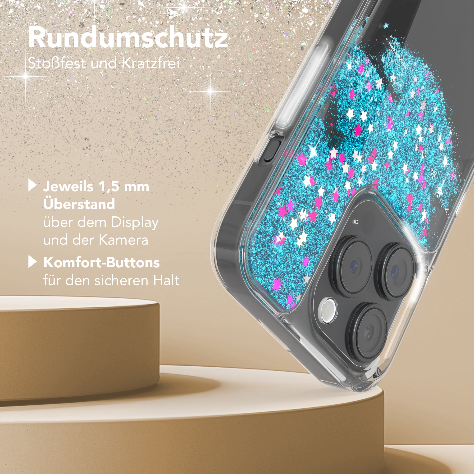 iPhone 15 Pro Glitzerhülle