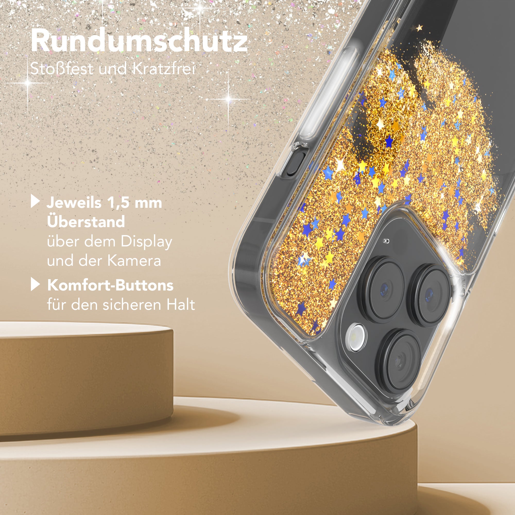 iPhone 15 Pro Glitzerhülle