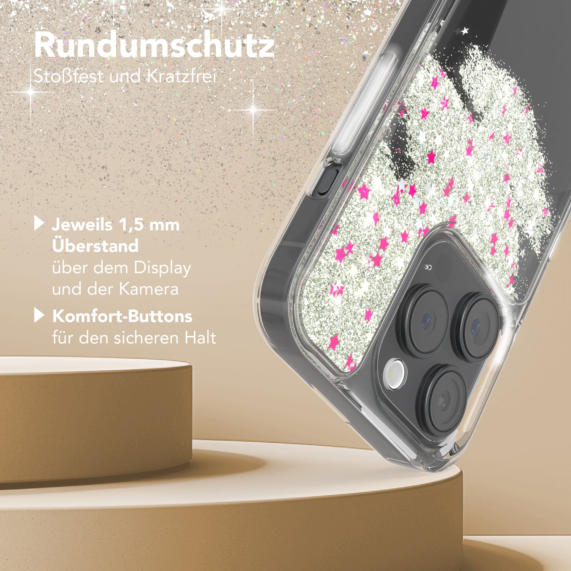 iPhone 15 Pro Glitzerhülle