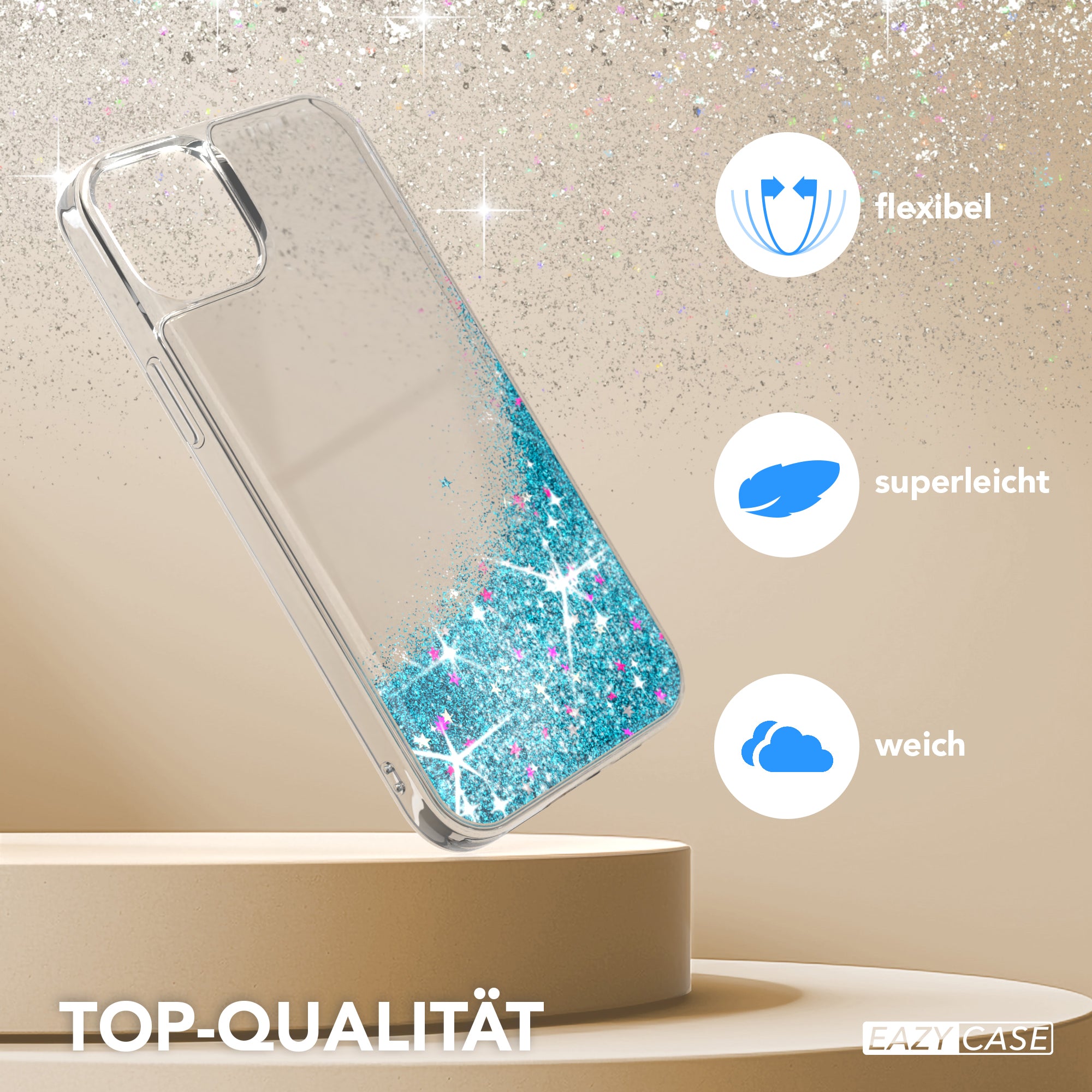 iPhone 15 Plus Glitzerhülle